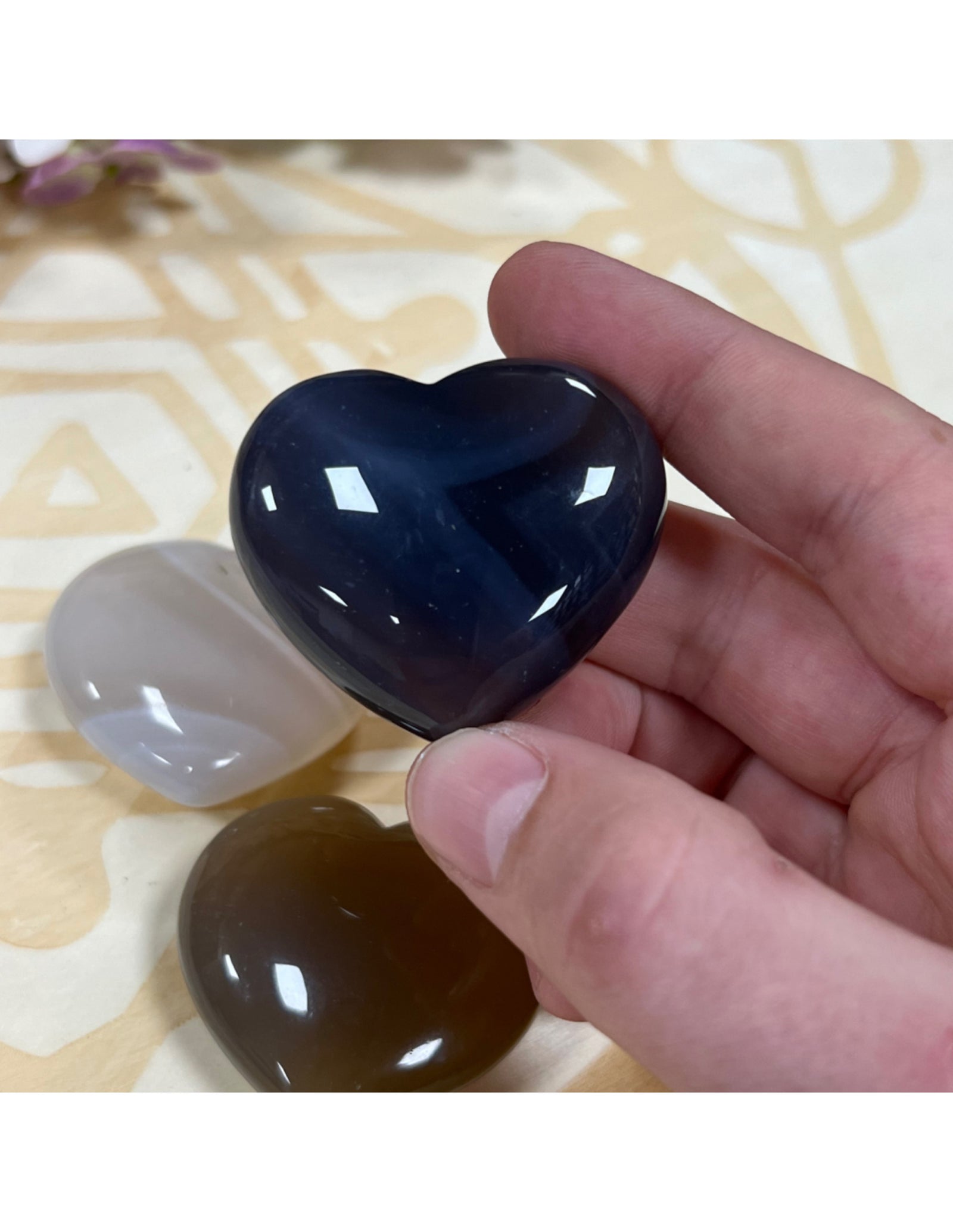 Agaat edelsteenhart 45 mm