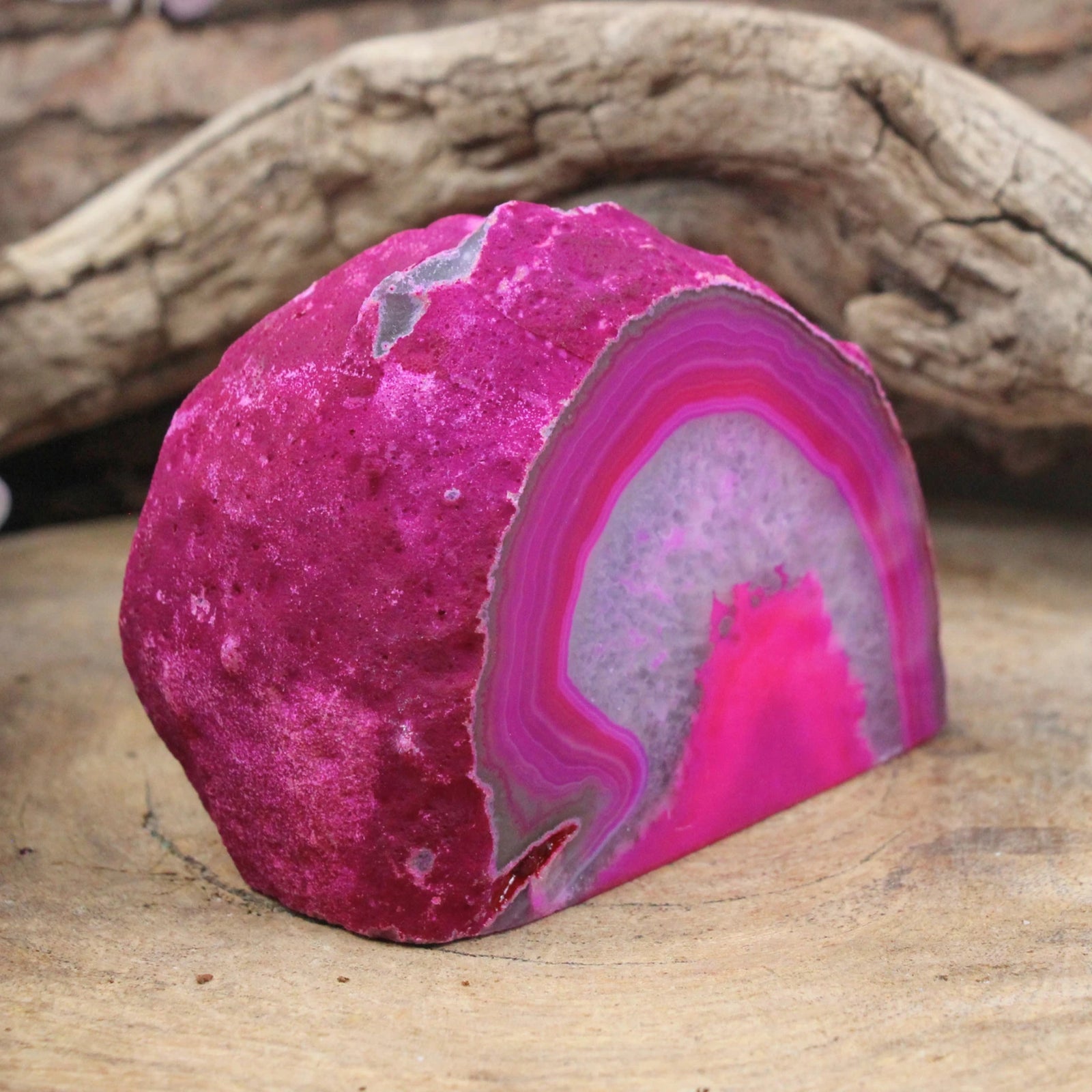 Agaat einden roze (gekleurd) nr.20