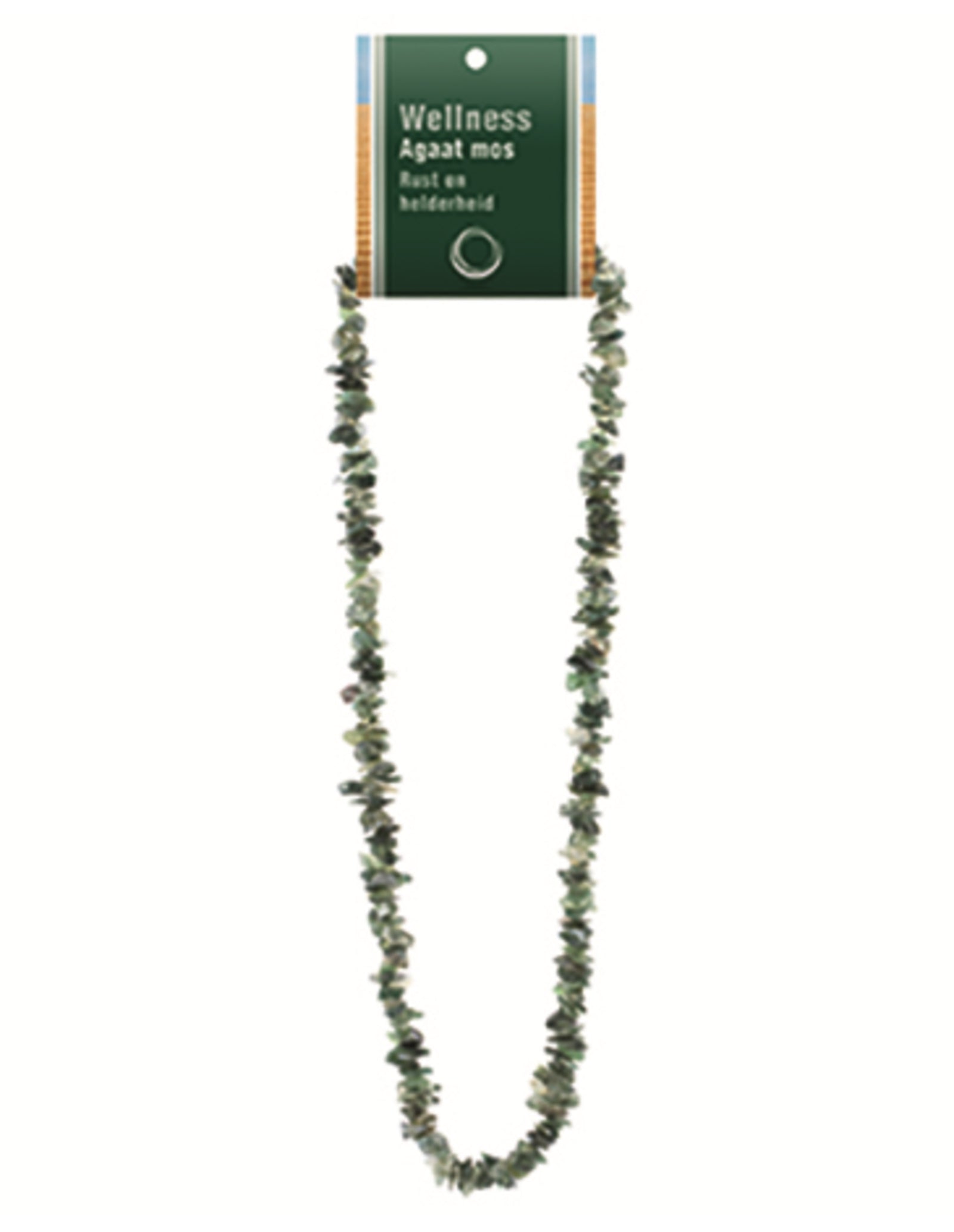 Agaat mos splitketting + kaart