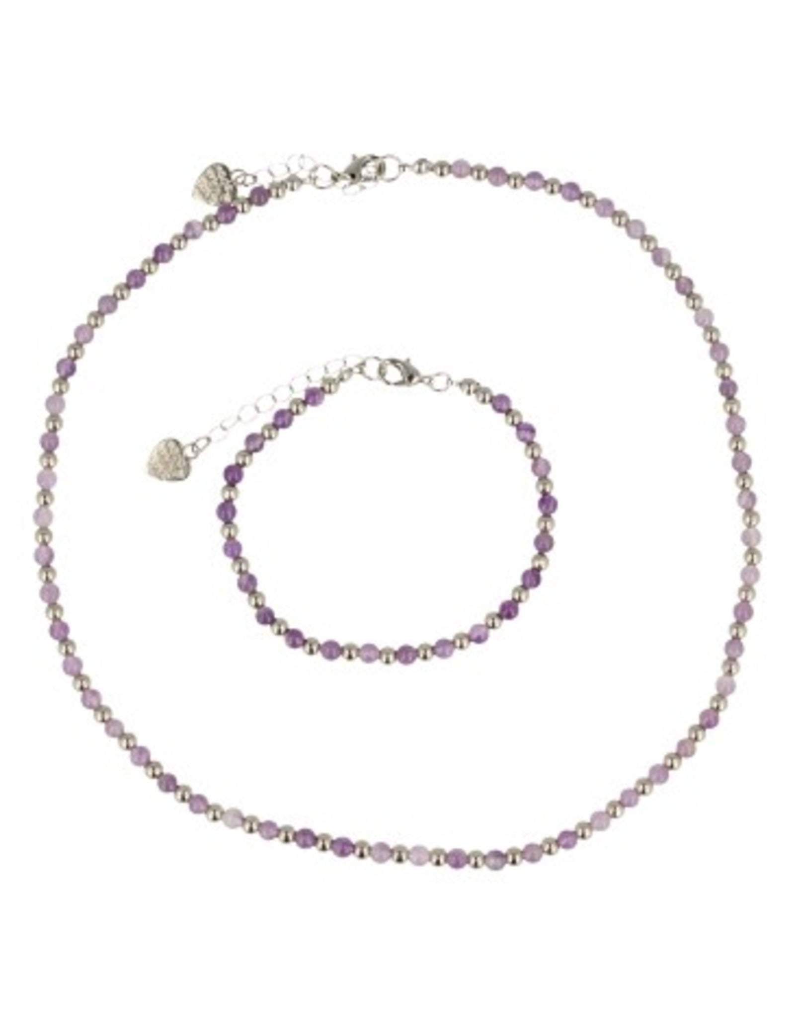 Amethist Ibiza love armband