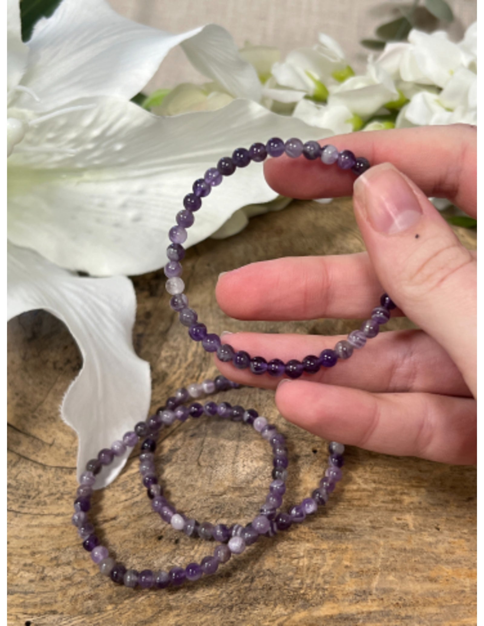 Amethist kralenarmband 4mm