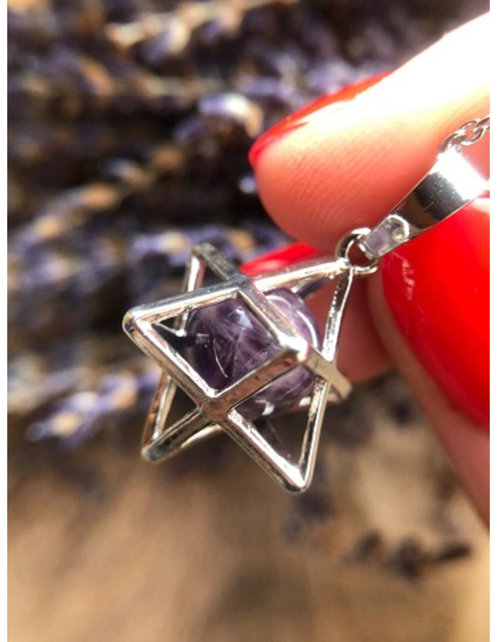 Amethist merkabah sieraden set