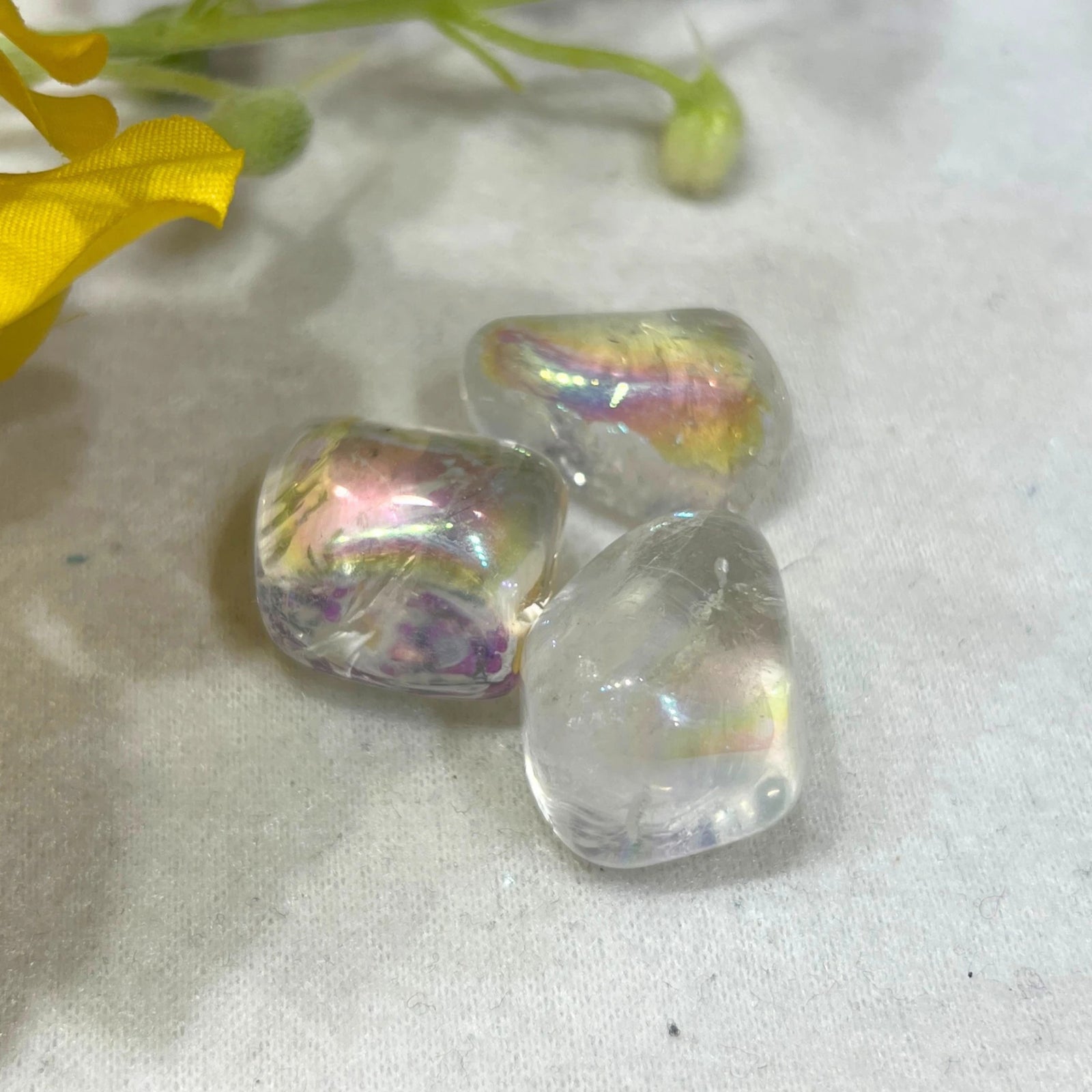 Angel Aura 50 gr. trommelstenen (mt2-3) (gecoat)