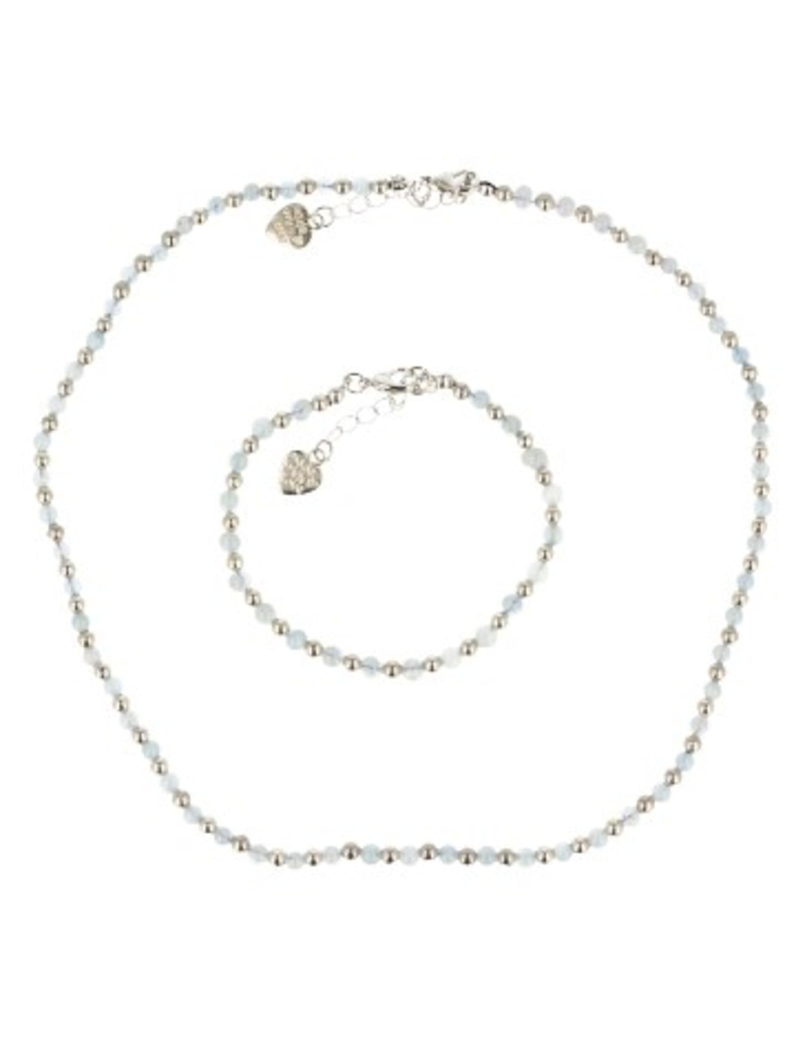 Aquamarijn Ibiza love armband