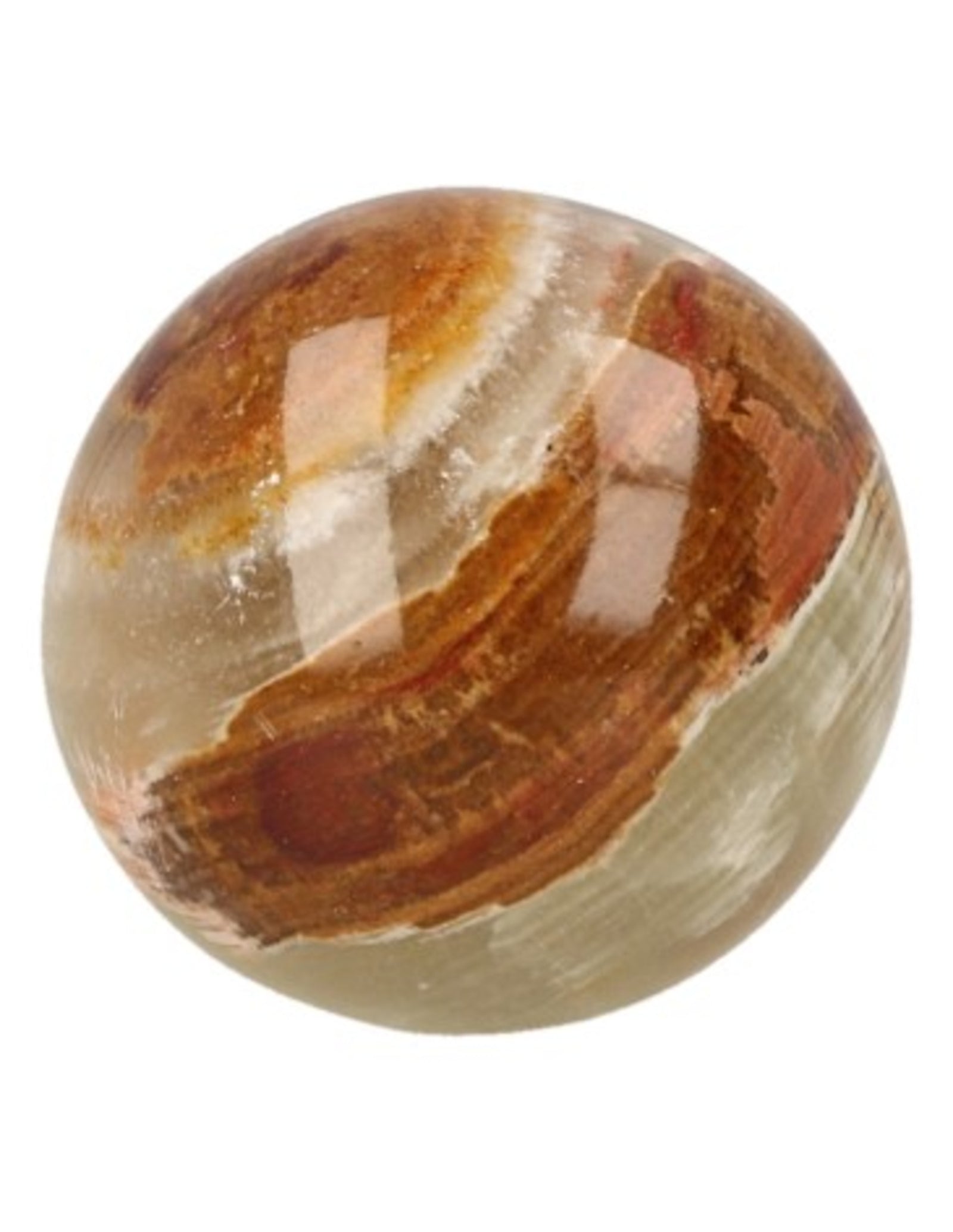 Aragoniet (Onyxmarmer) edelsteen bol 35 mm