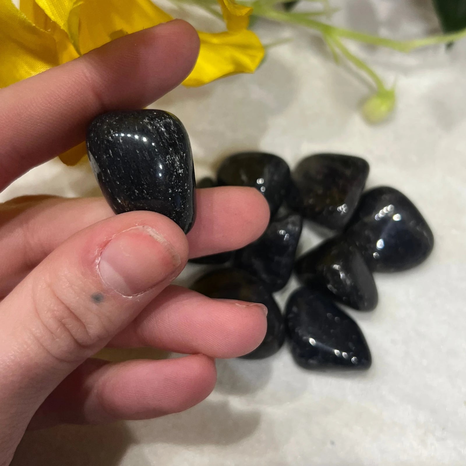 Aventurijn blauw trommelstenen 100 gr. (mt3)