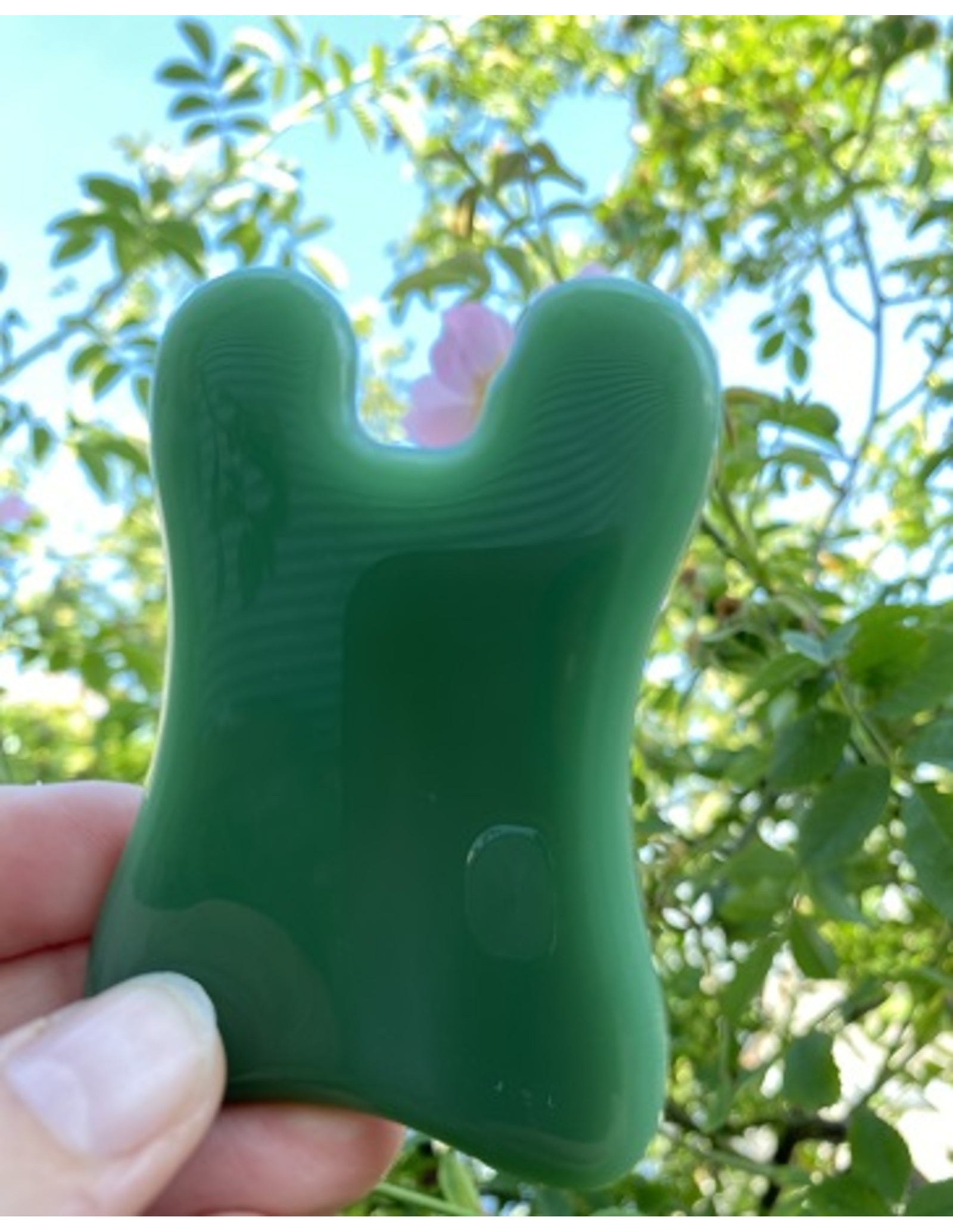 Aventurijn groen guasha massage schraper rechthoek