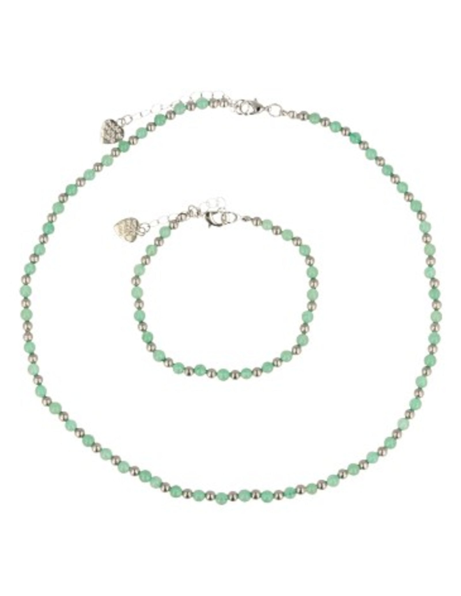 Aventurijn groen Ibiza love ketting
