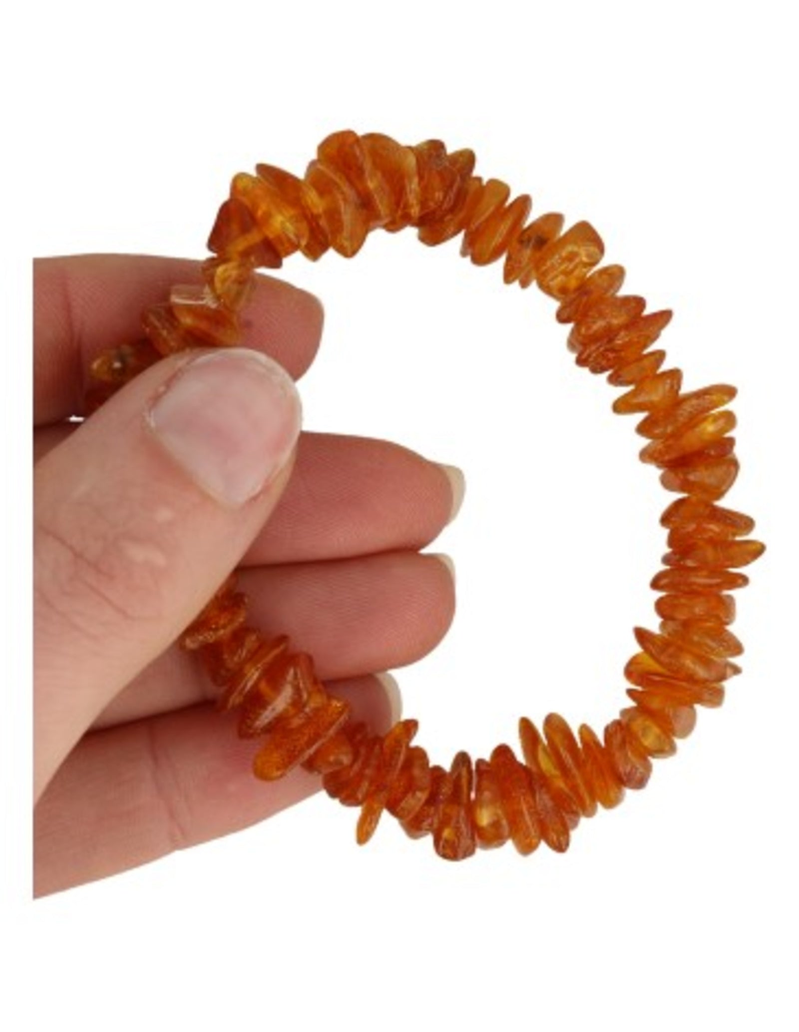 Barnsteen splitarmband geel