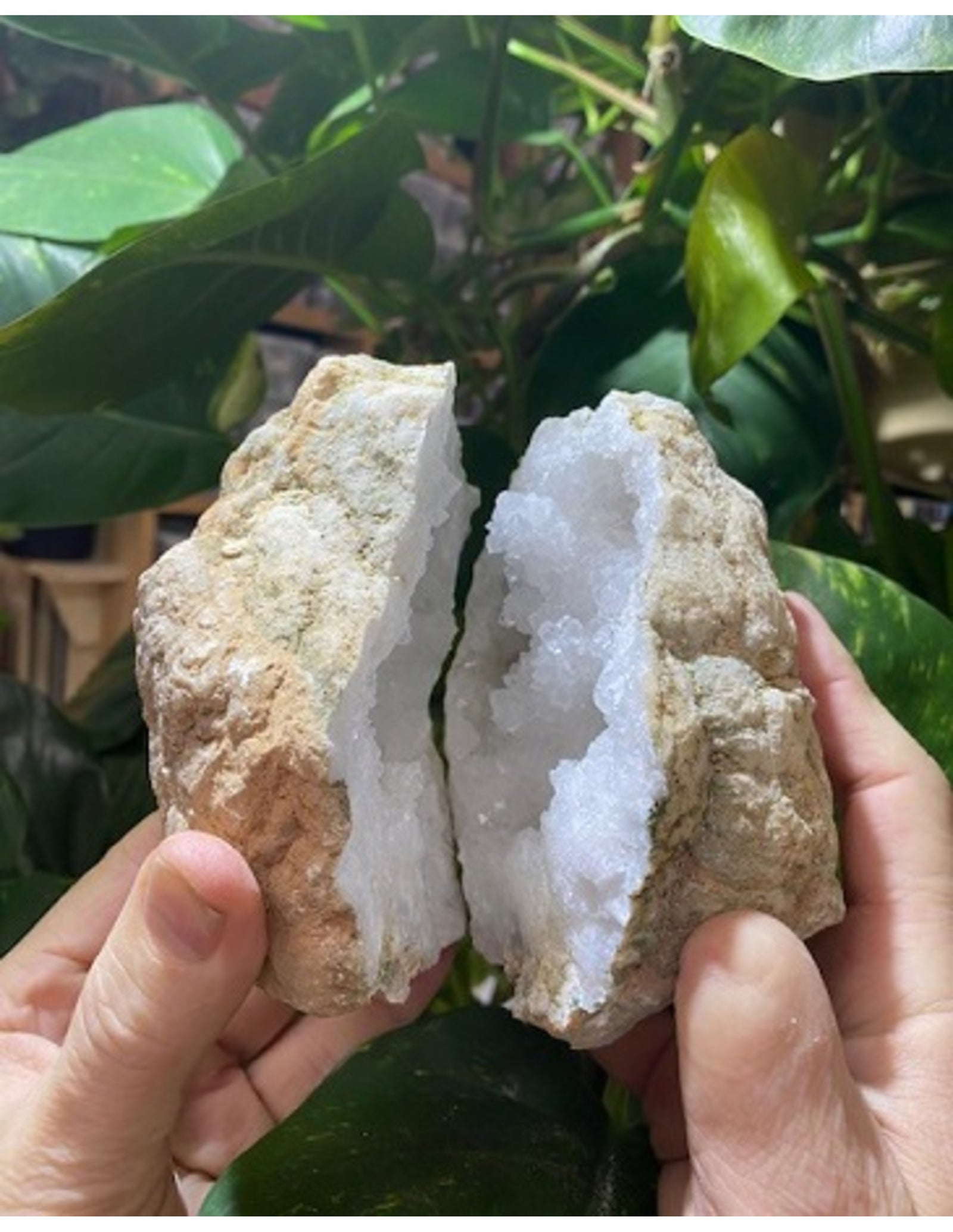 Bergkristal geode paar 10-12 cm