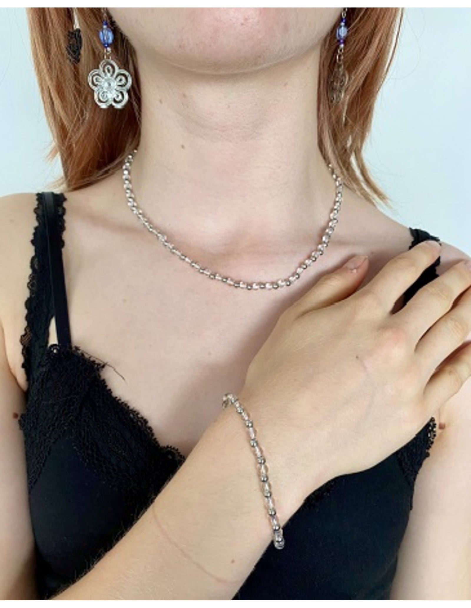 Bergkristal Ibiza love armband