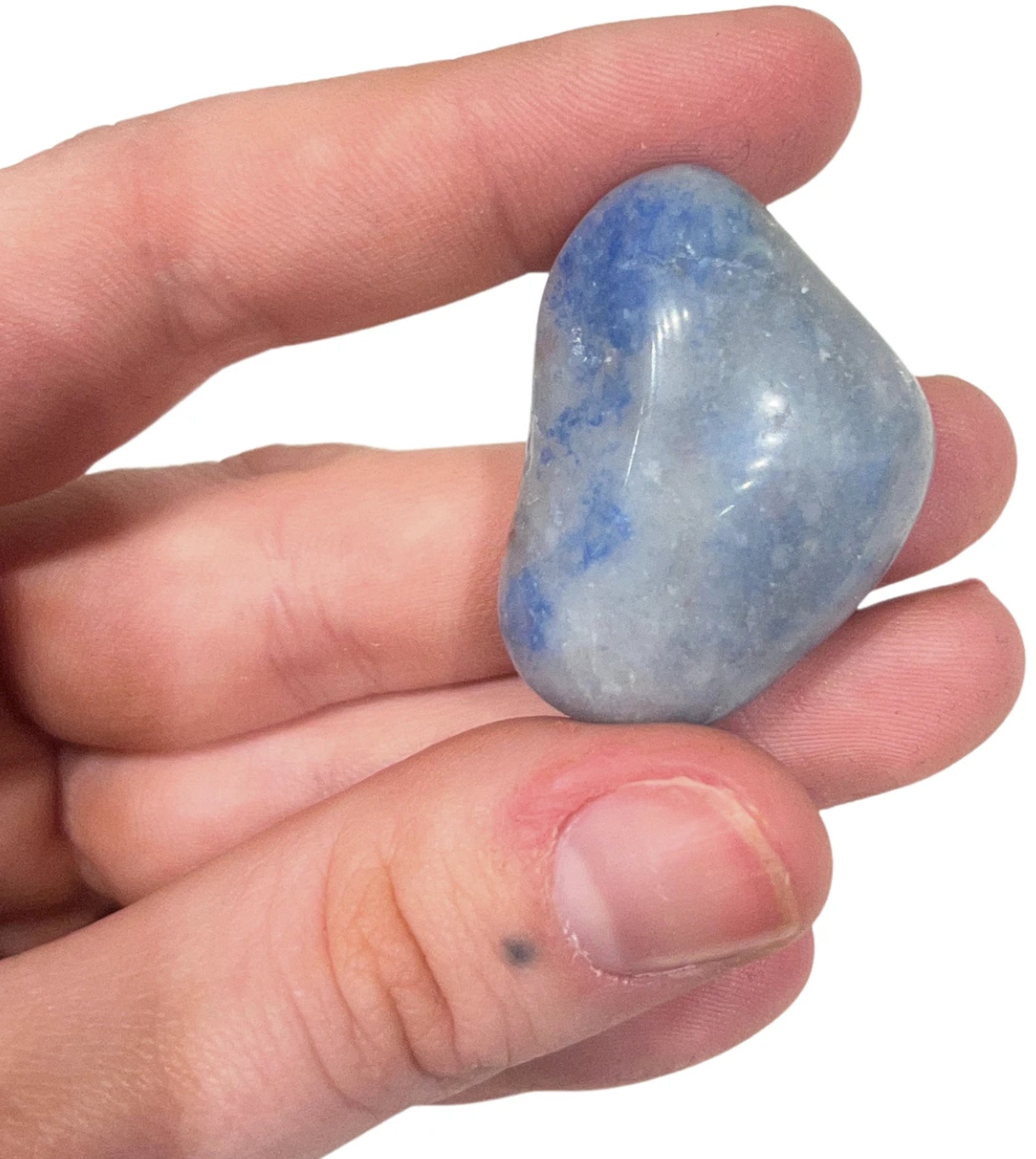 Blauwe kwarts 250 gr. trommelstenen (mt3)