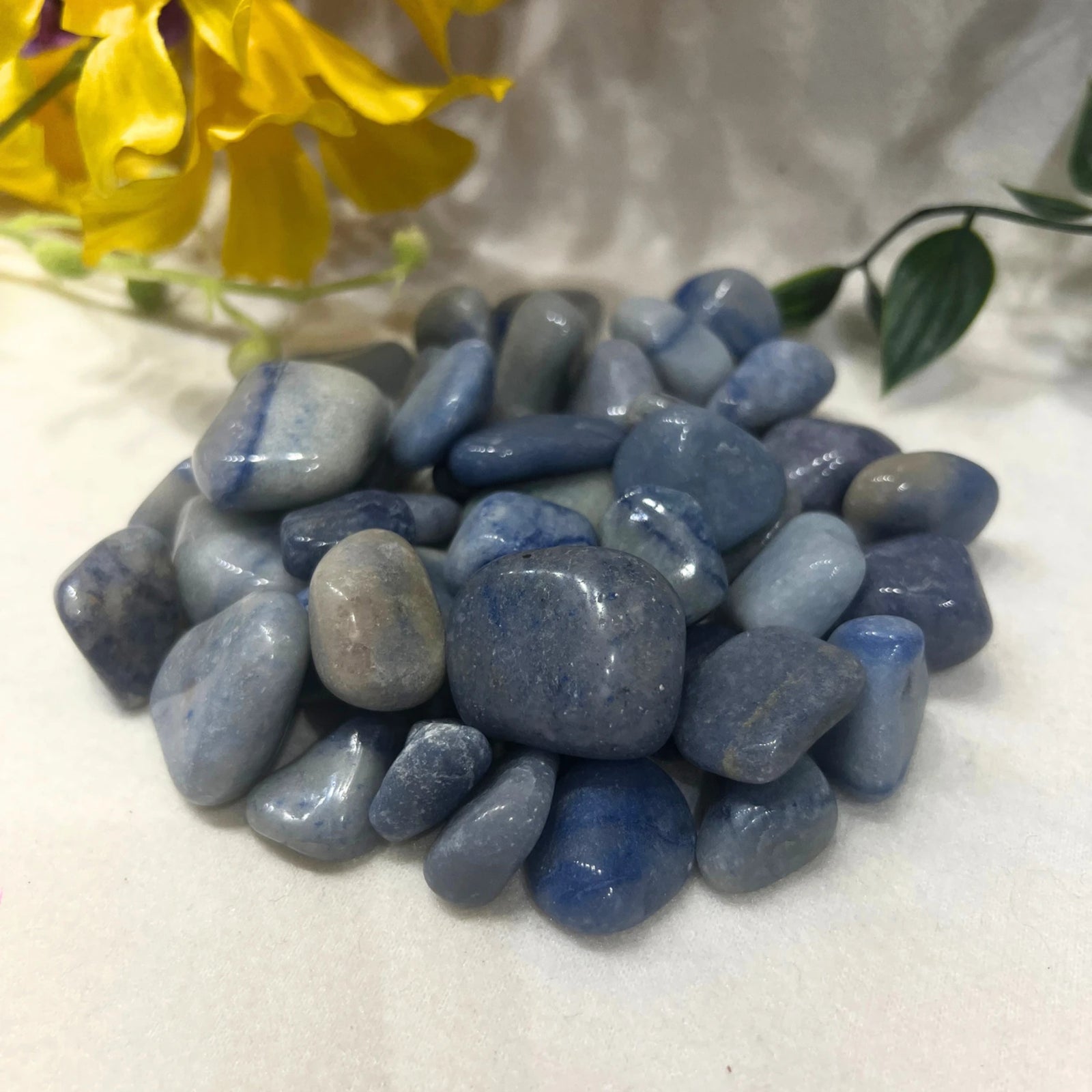 Blauwe kwarts 500 gr. trommelstenen (mt3)