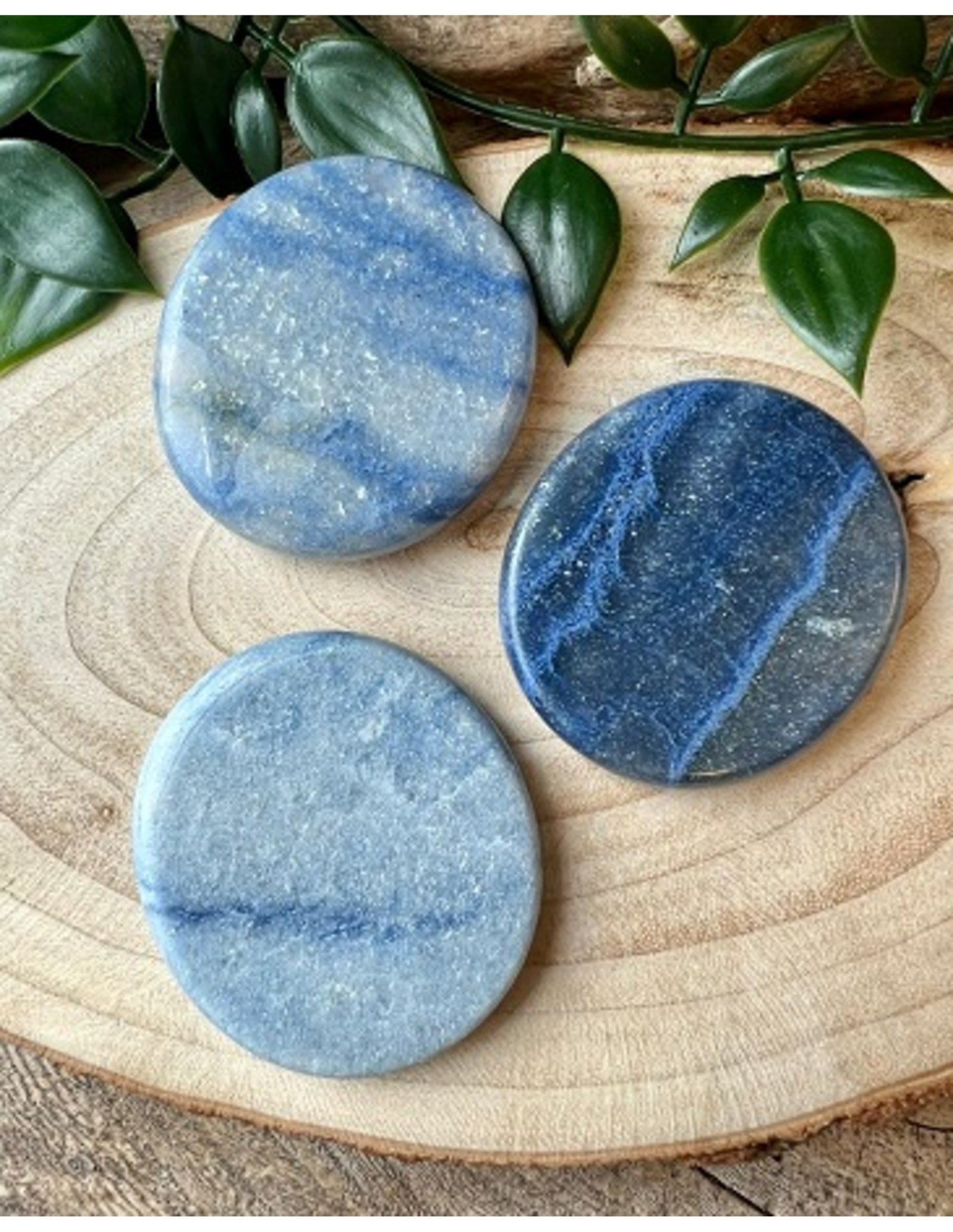 Blauwe kwarts zaksteen