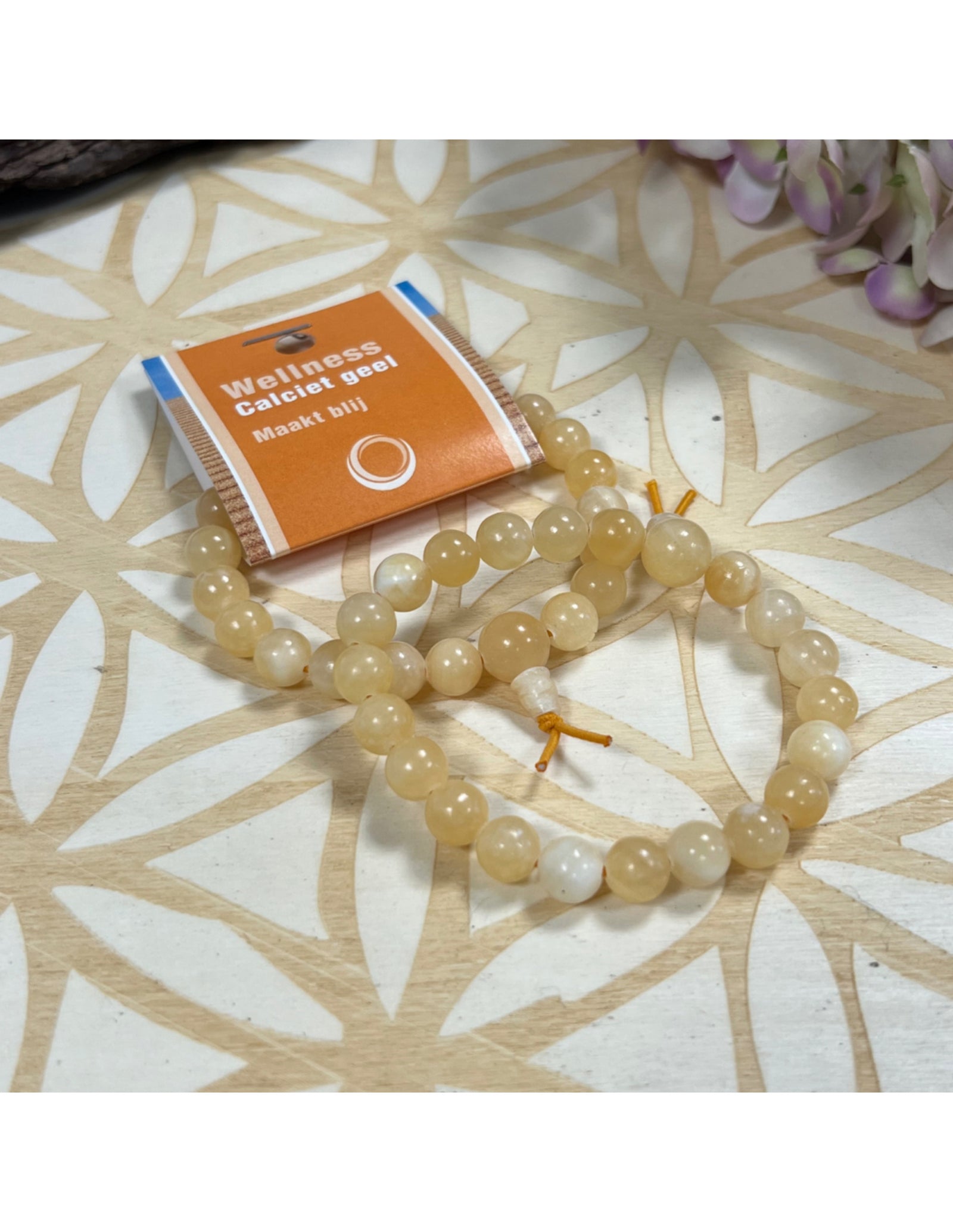 Calciet geel powerbead armband