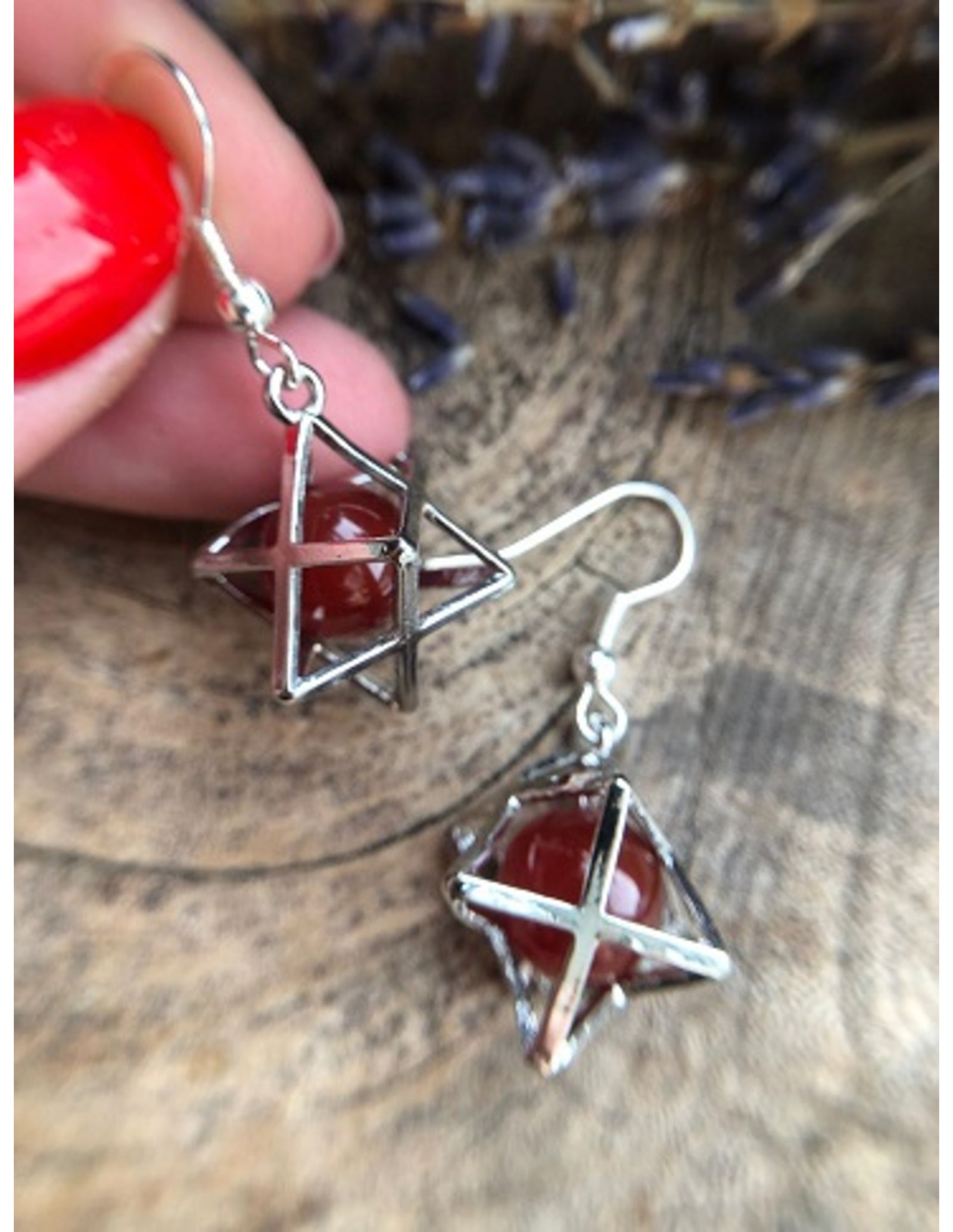Carneool Merkabah sieraden set