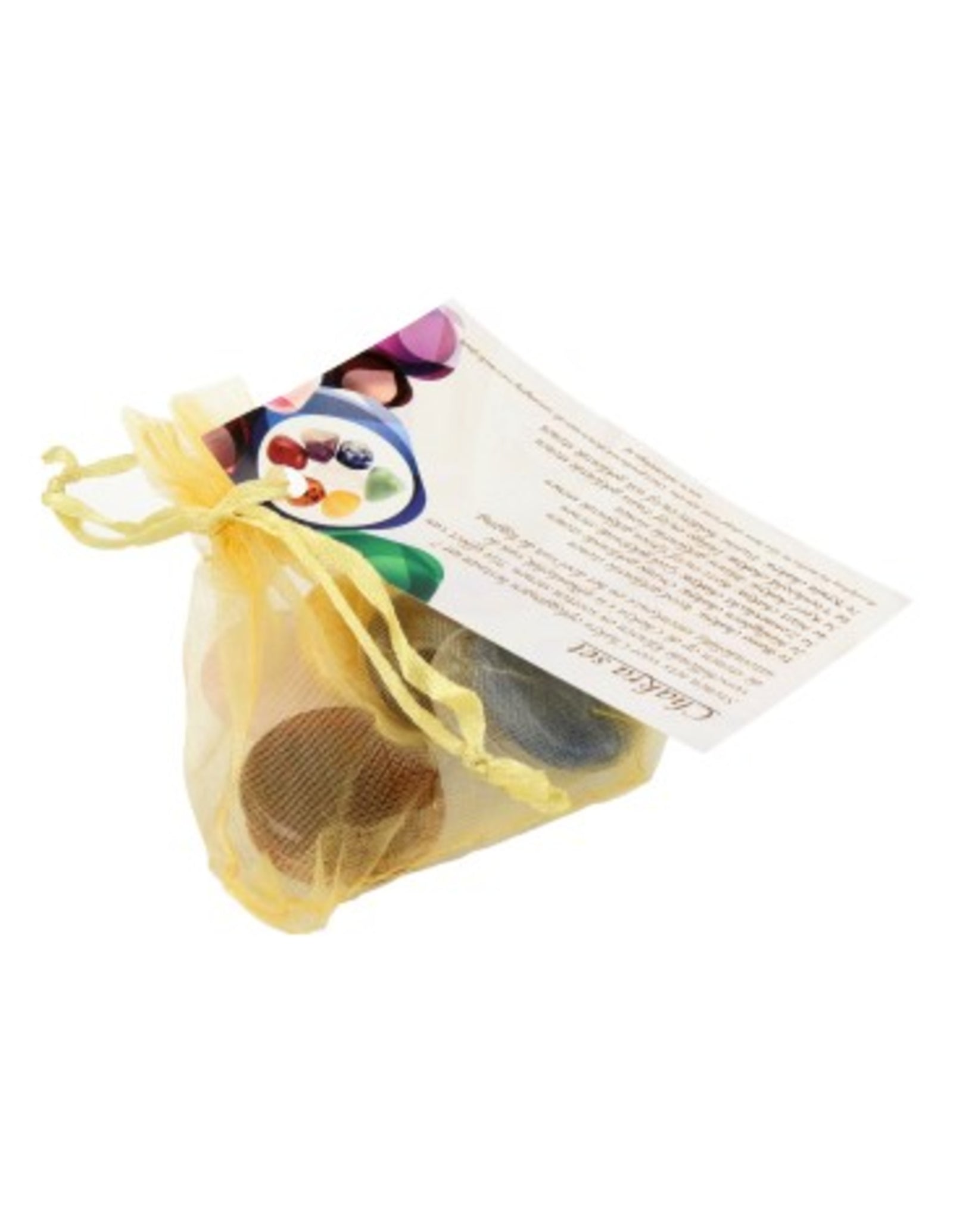 Chakra oplegstenen set rond in buidel