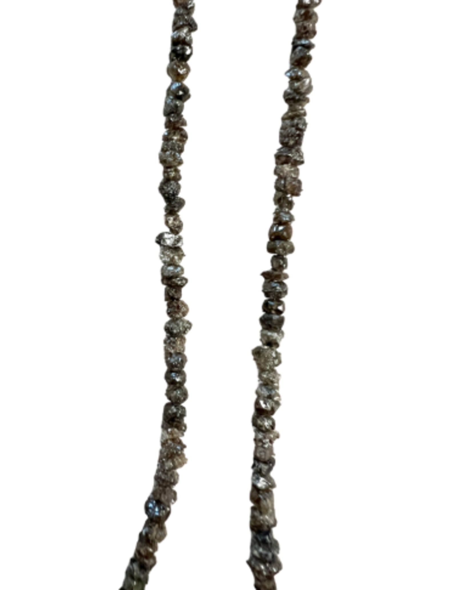 Diamant collier ruw met zilveren slotje