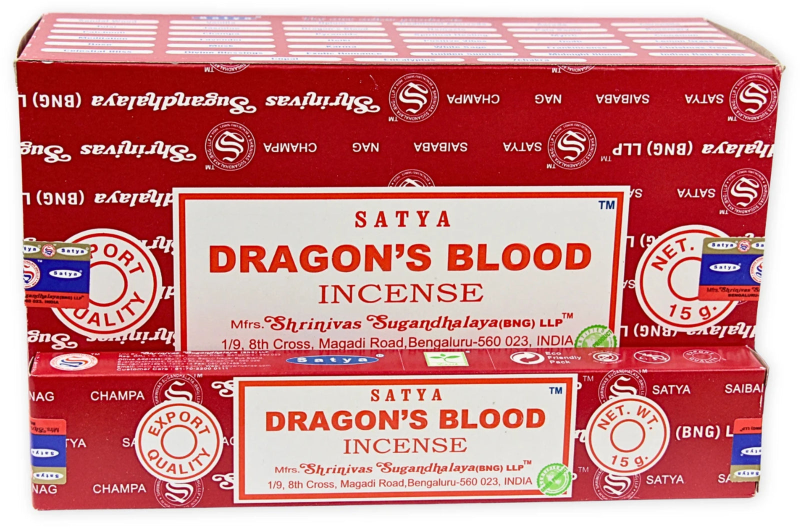 Dragon's blood wierook 15 grams Satya - doos van 12 st.