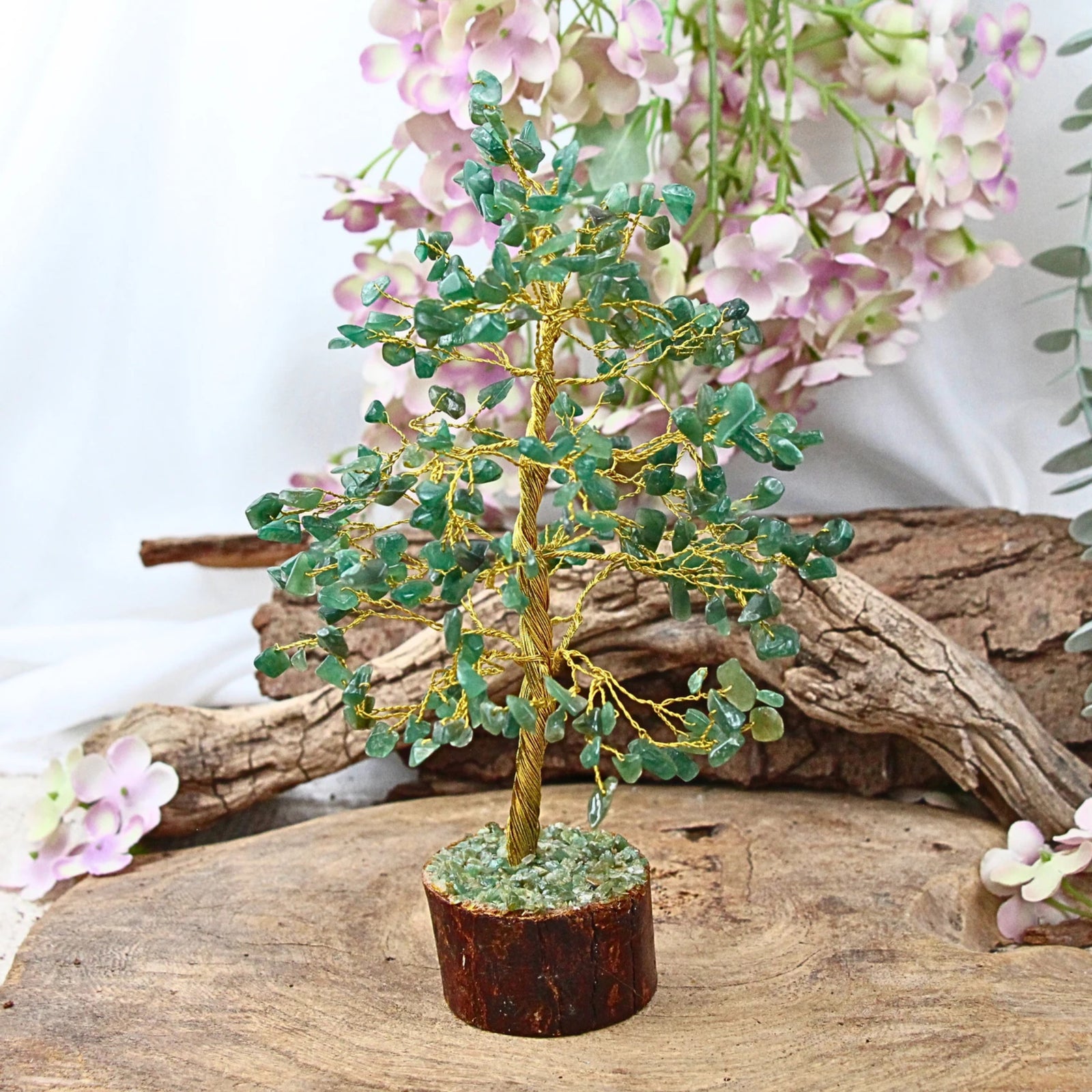 Edelsteen boompje Aventurijn ca. 23 cm