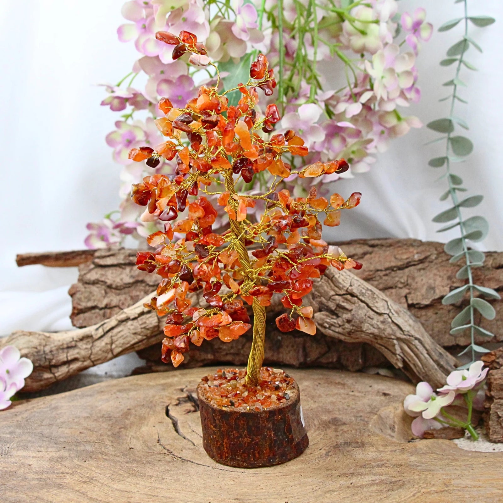 Edelsteen boompje Carneool ca. 23 cm
