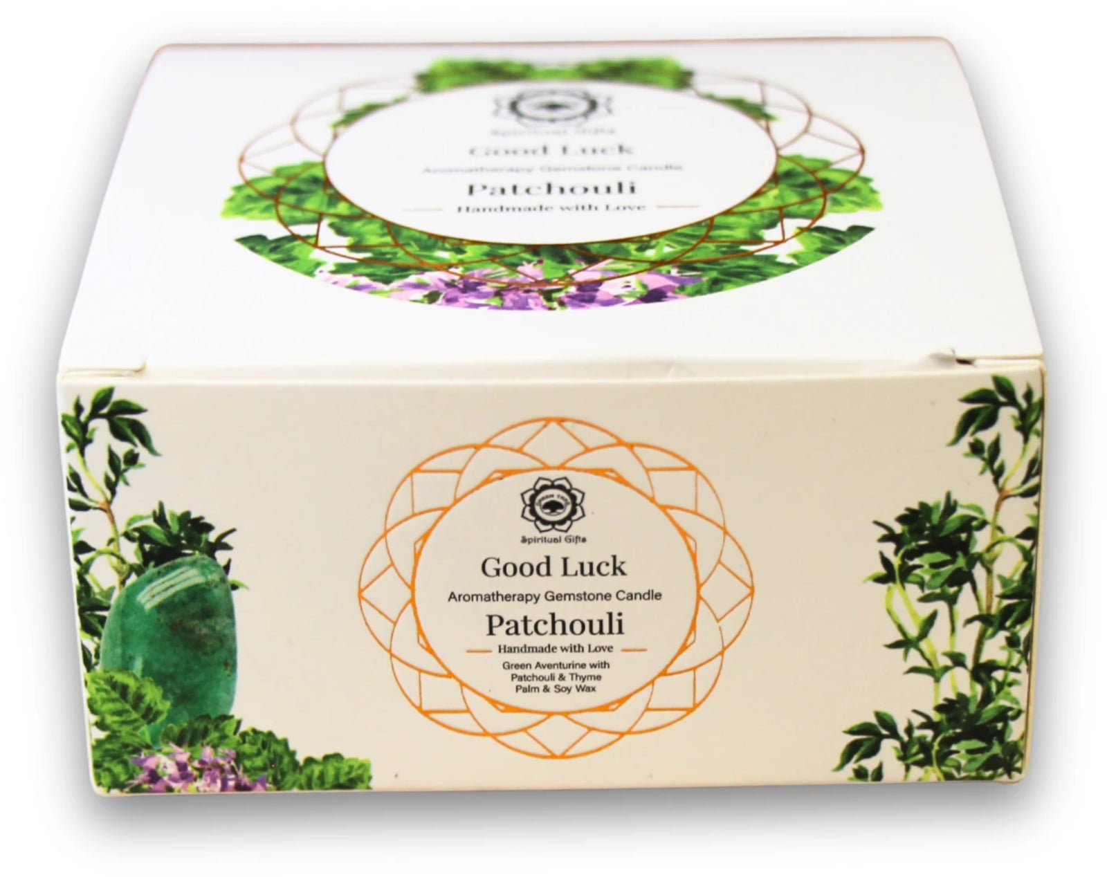 Edelsteen Geurkaars - Good Luck met Groene Aventurijn - in blik