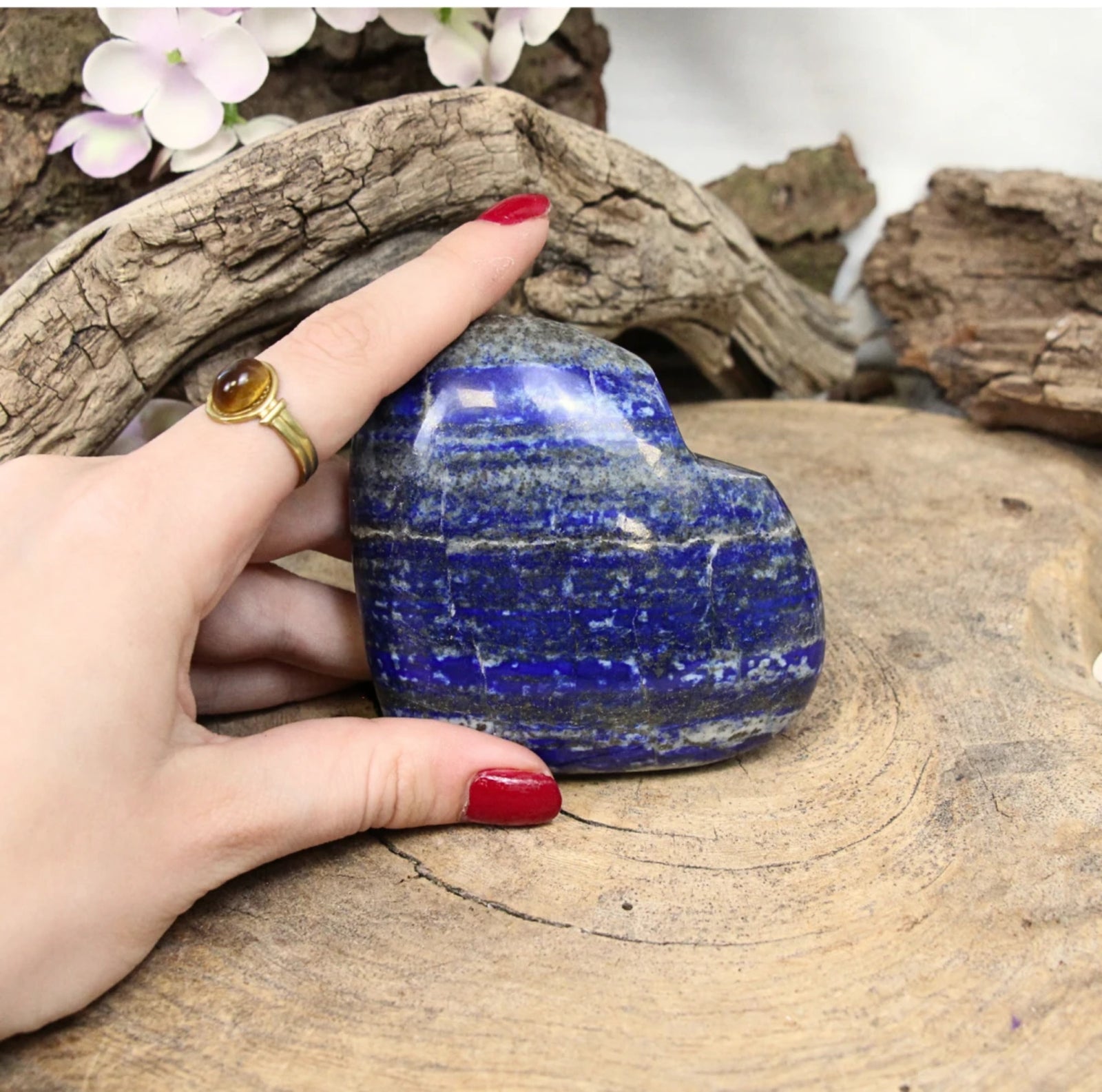 Edelsteen hart Lapis Lazuli nr.15