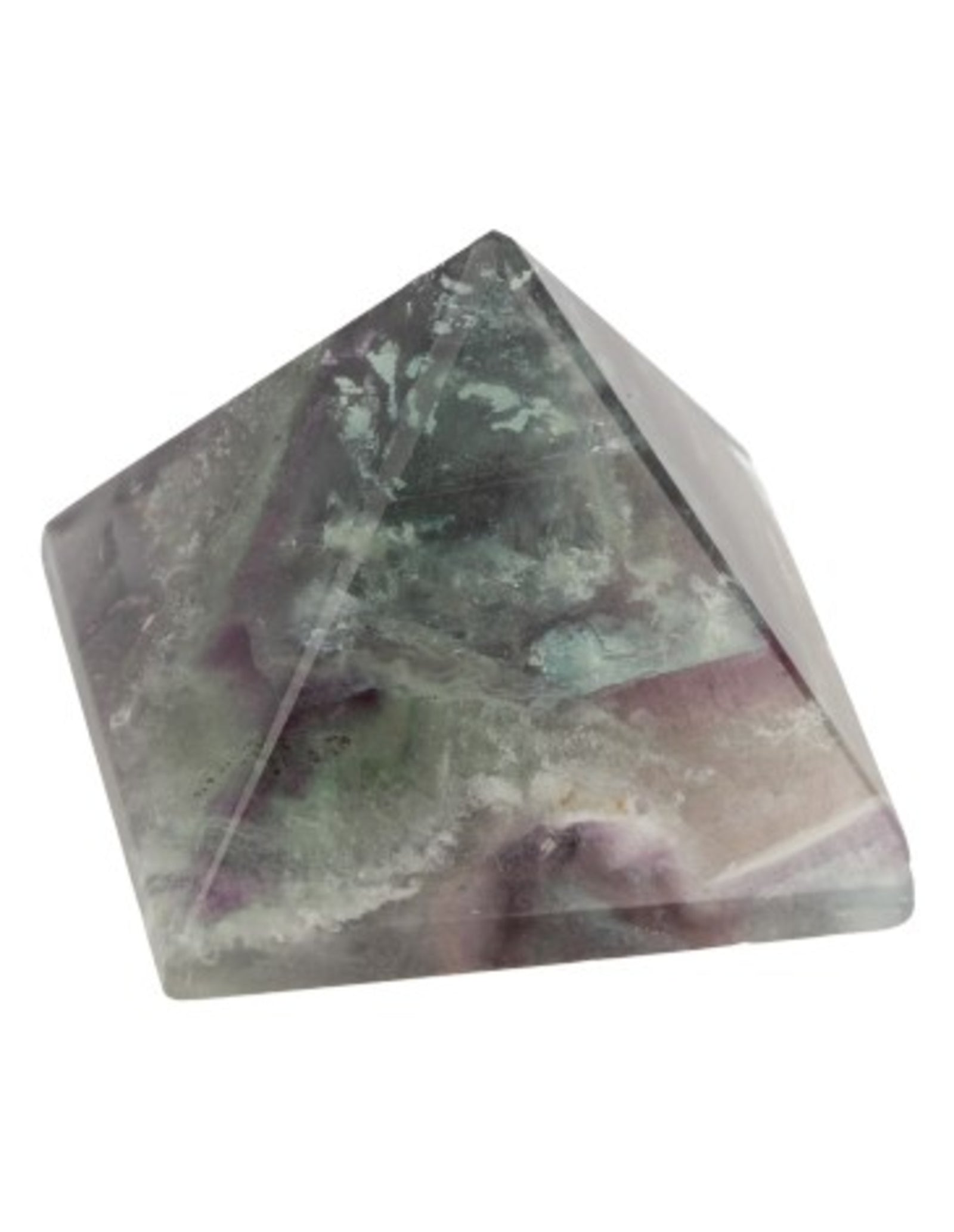 Fluoriet 35 mm edelsteen piramide