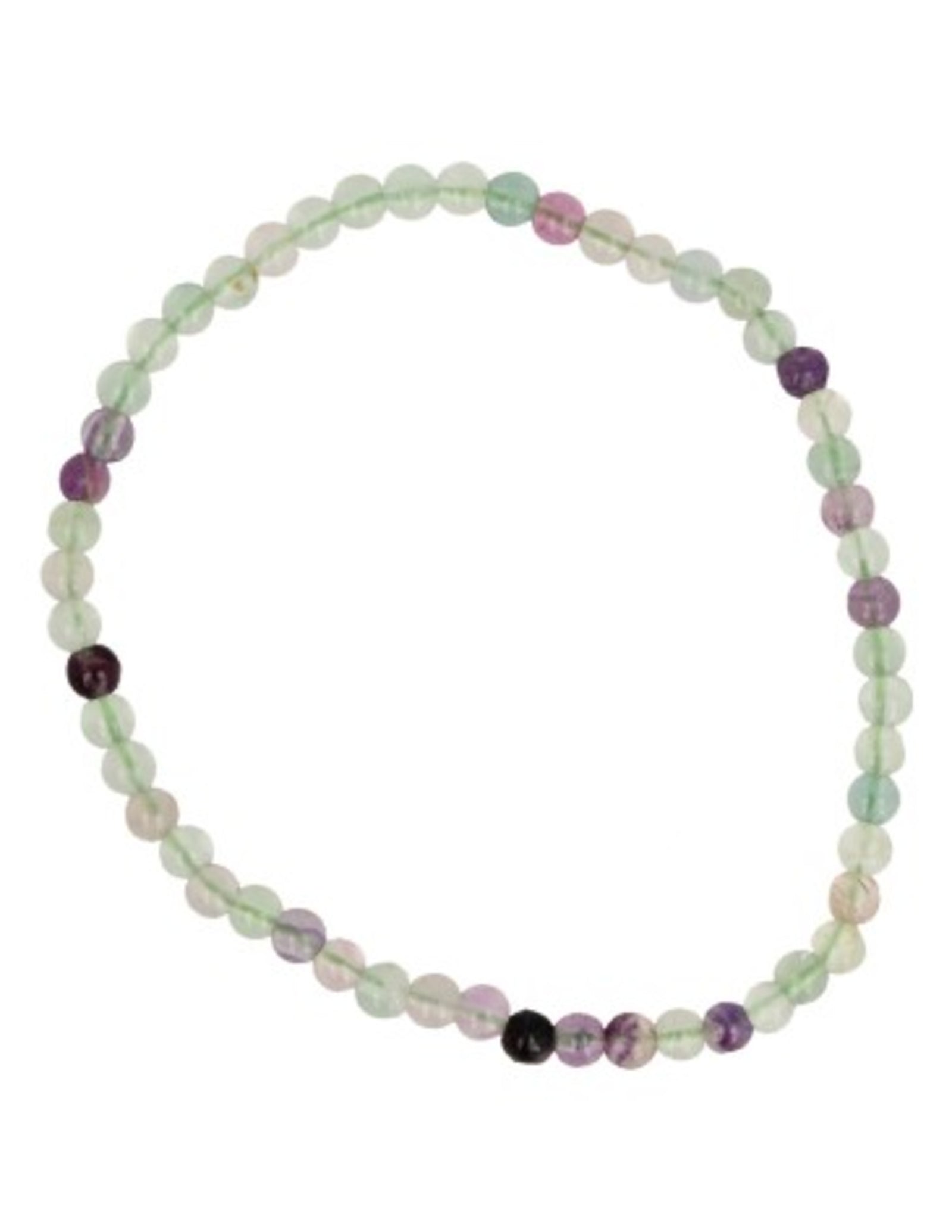Fluoriet kralenarmband 4 mm