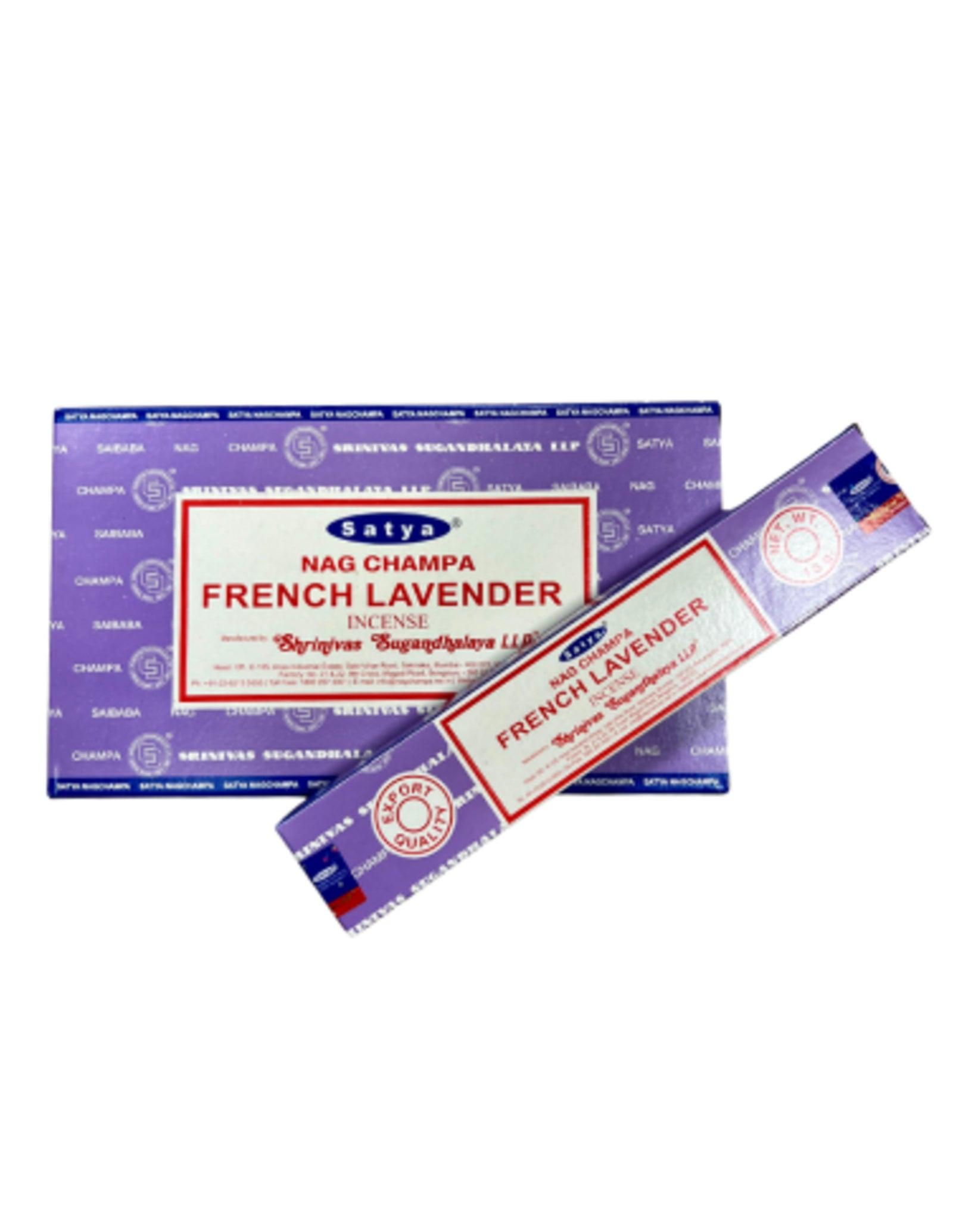 French Lavender wierook 15 grams Satya - doos van 12 st.