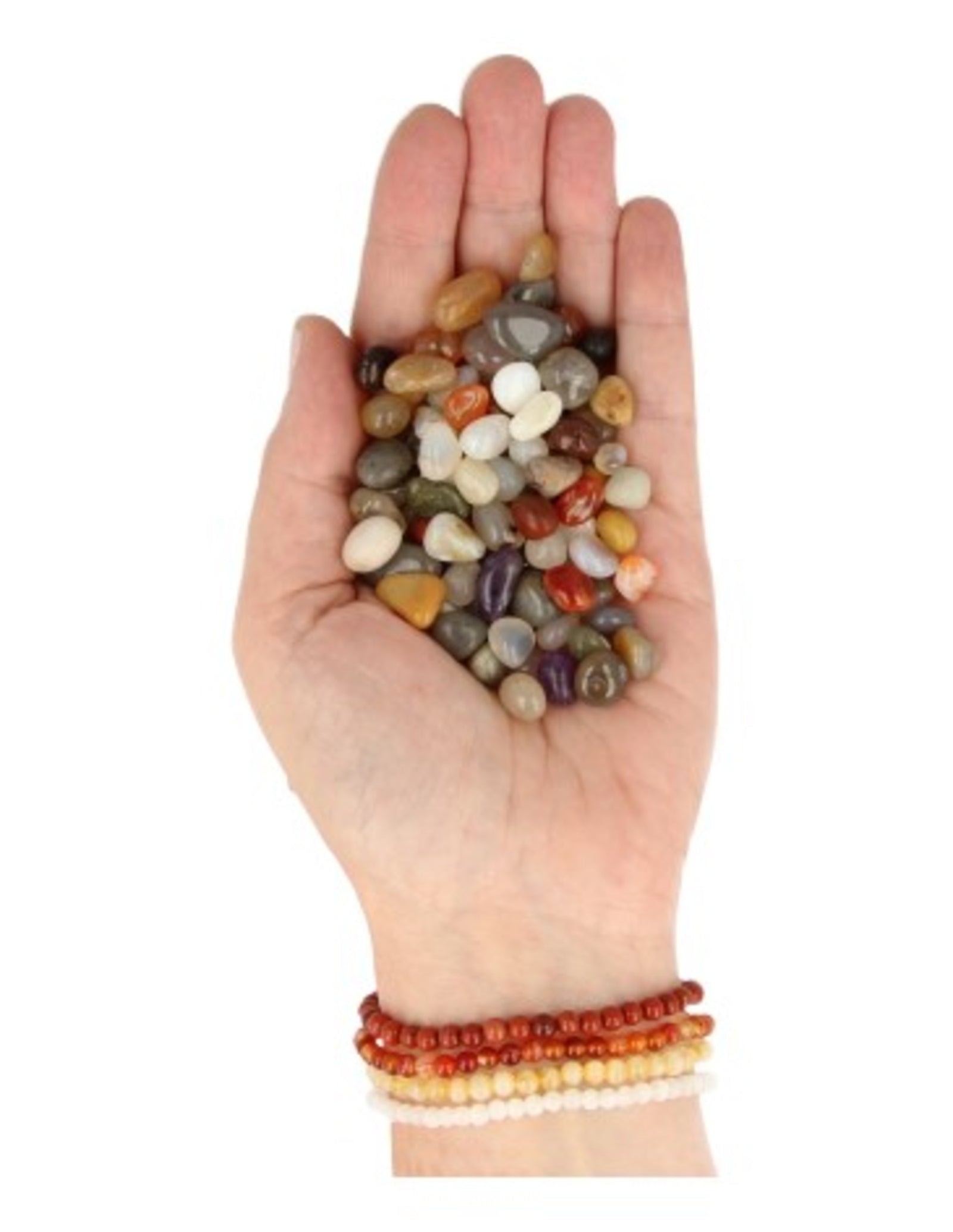 India mix 500 gr. trommelstenen (mt1-2)