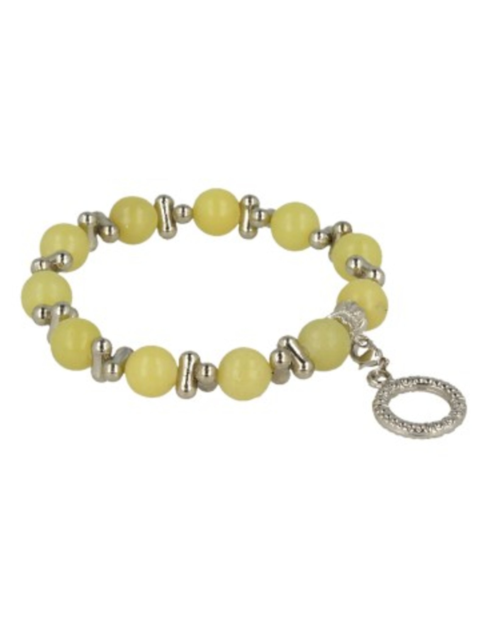 Jade olijf fashion kralenarmband met bedel