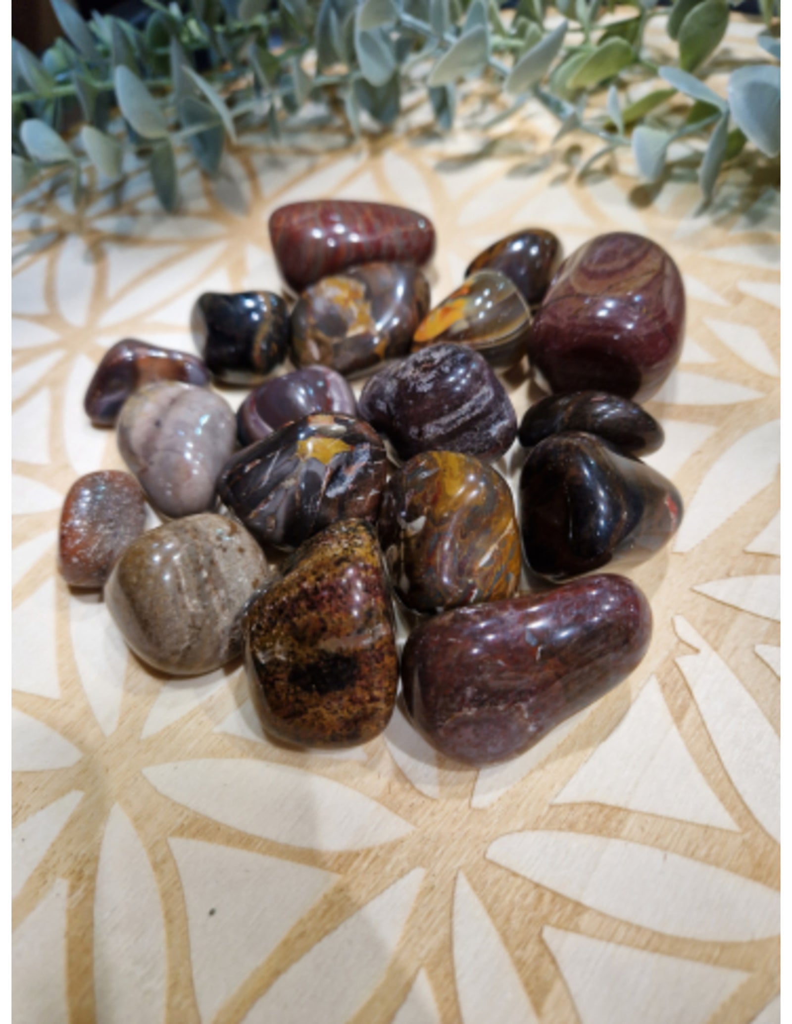Jaspis bruin 500 gr. trommelstenen (mt3-4)