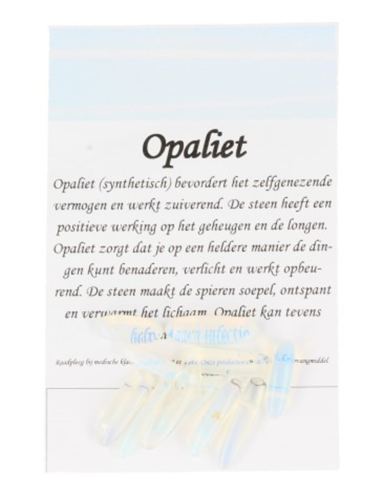 Kralen Opaliet longdrop - 11 st. (synth)