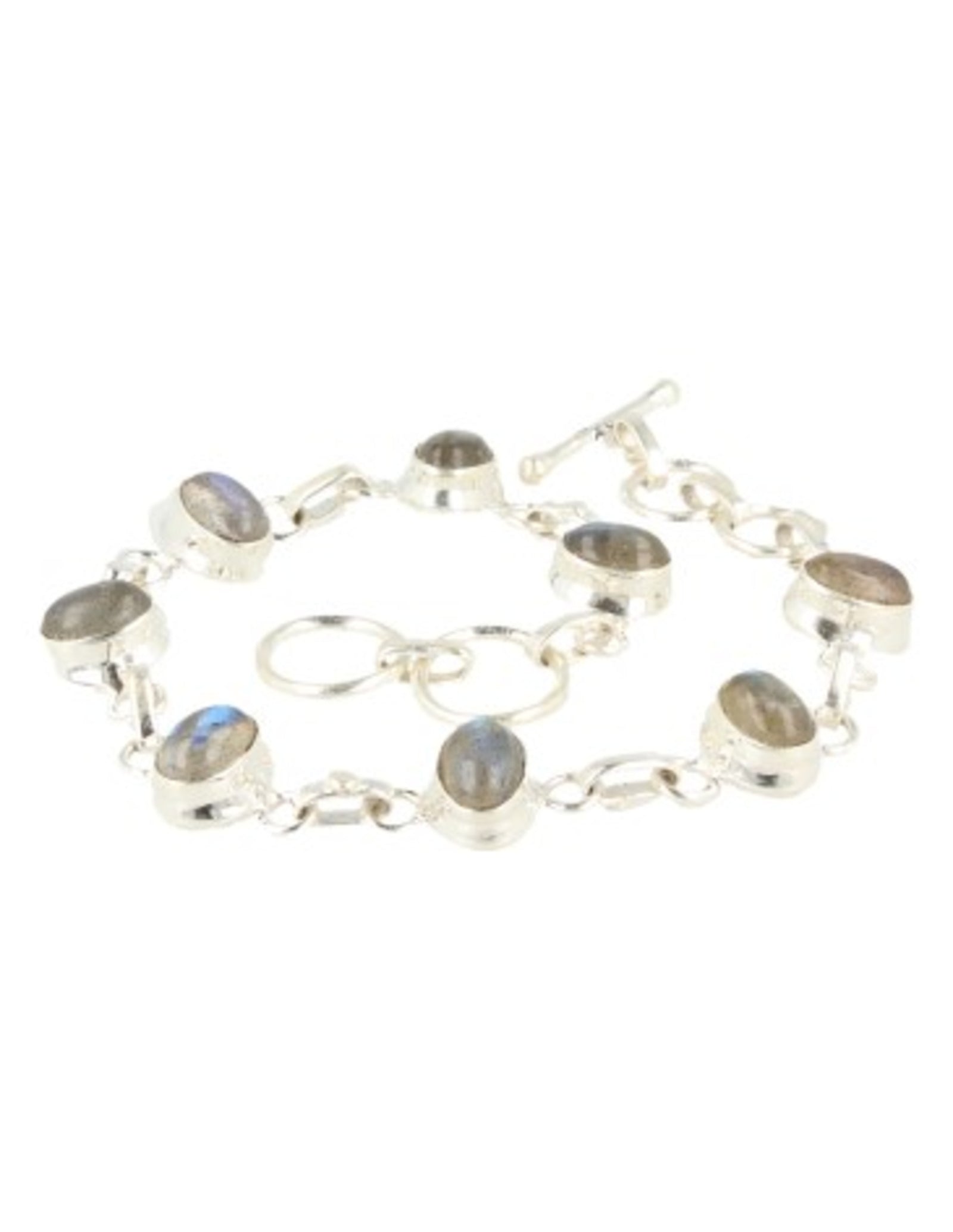 Labradoriet armband zilver ovaal