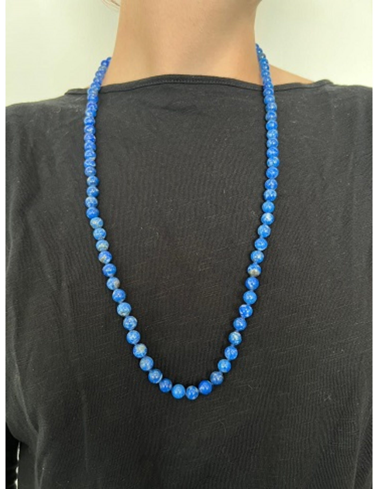 Lapis Lazuli 8mm kralen ketting 73 cm