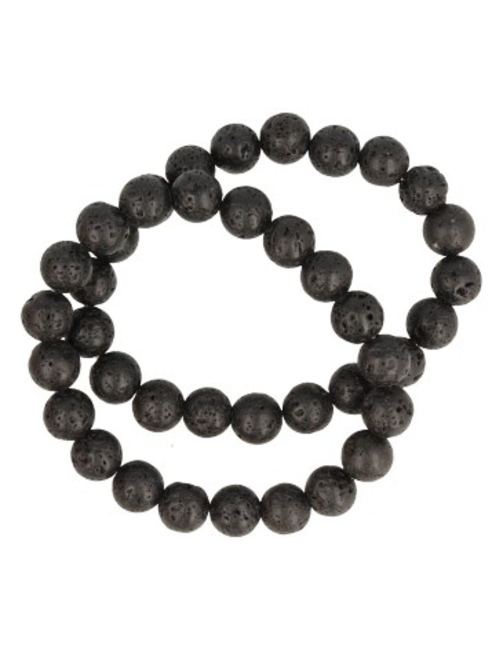 Lavasteen mannen armband kralen 10 mm
