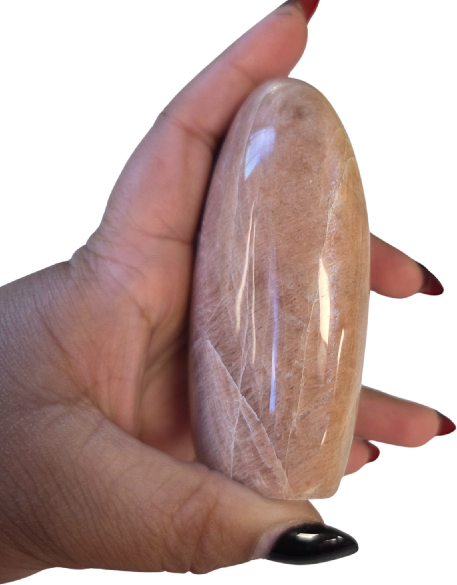 Maansteen oranje sculptuur 300-350 gram