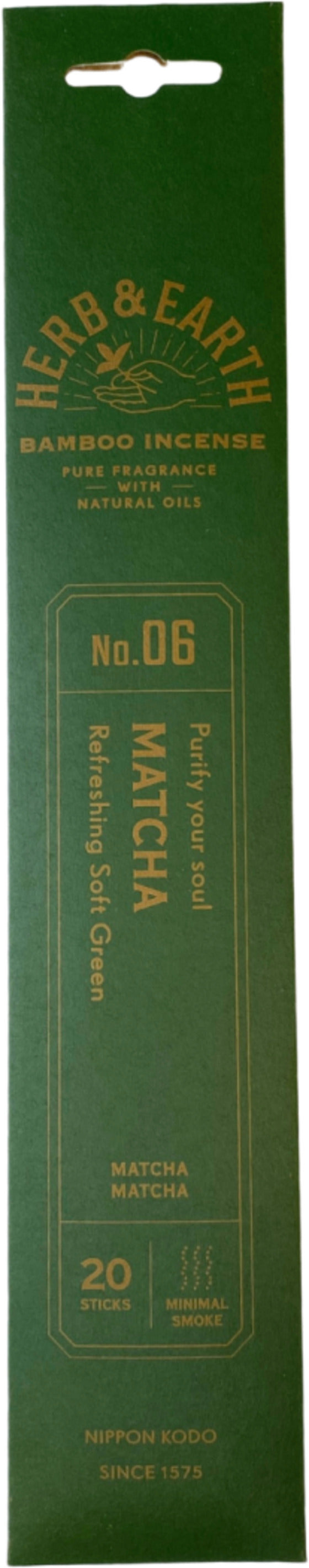 Matcha Herb & Earth Nippon Kodo - Wierook Stokjes
