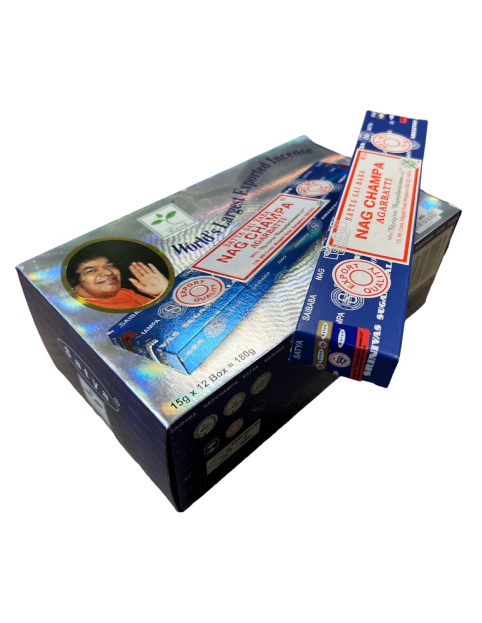 Nag Champa wierook 15 grams Satya - doos van 12 st.