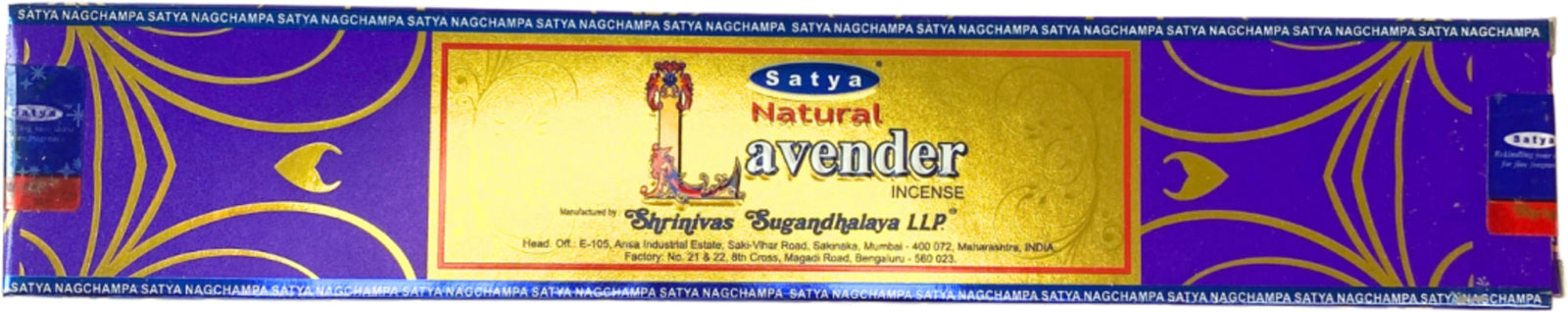 Natural Lavender wierook stokjes 15 grams Satya - doos van 12 st.