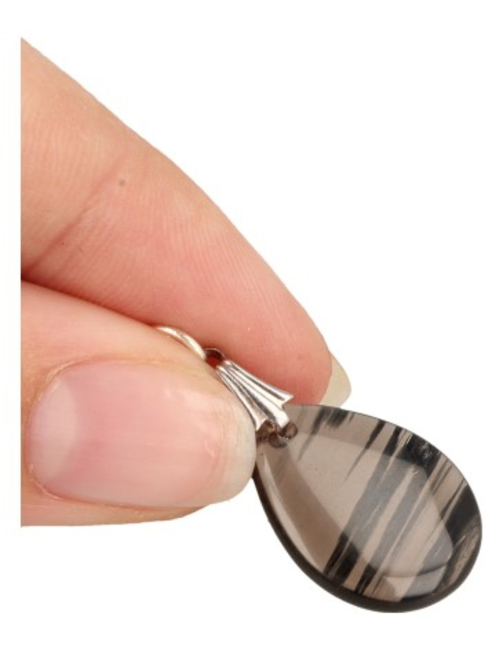 Obsidiaan lamellen edelsteen hanger