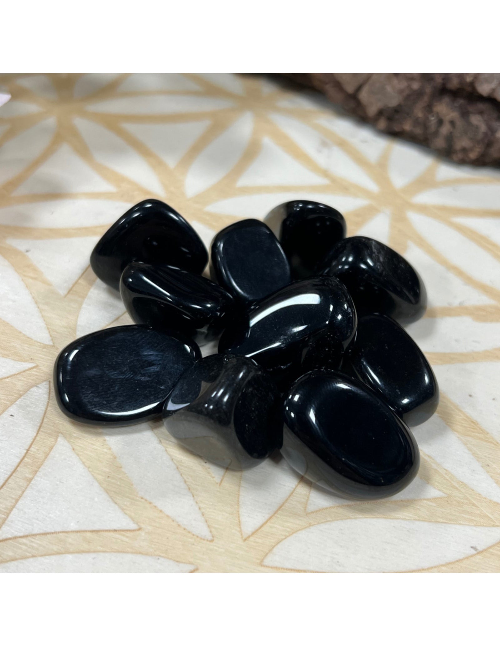 Obsidiaan zilver trommelstenen 100 gr. (mt3)