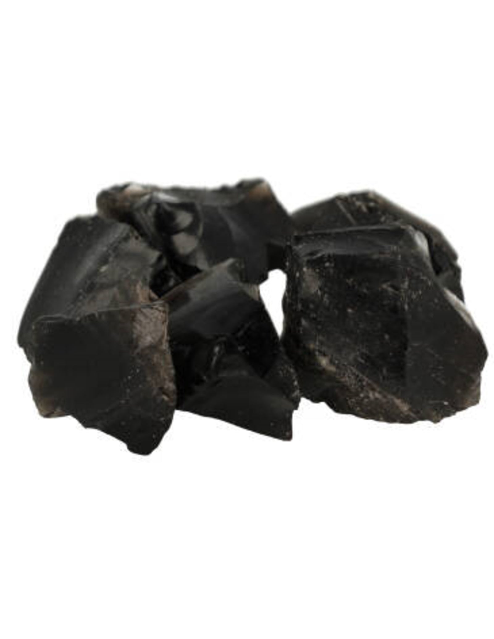 Obsidiaan zwart 250 gr. ruwe brokjes