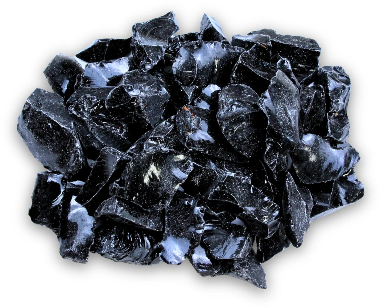 Obsidiaan zwart ruw, p/kg