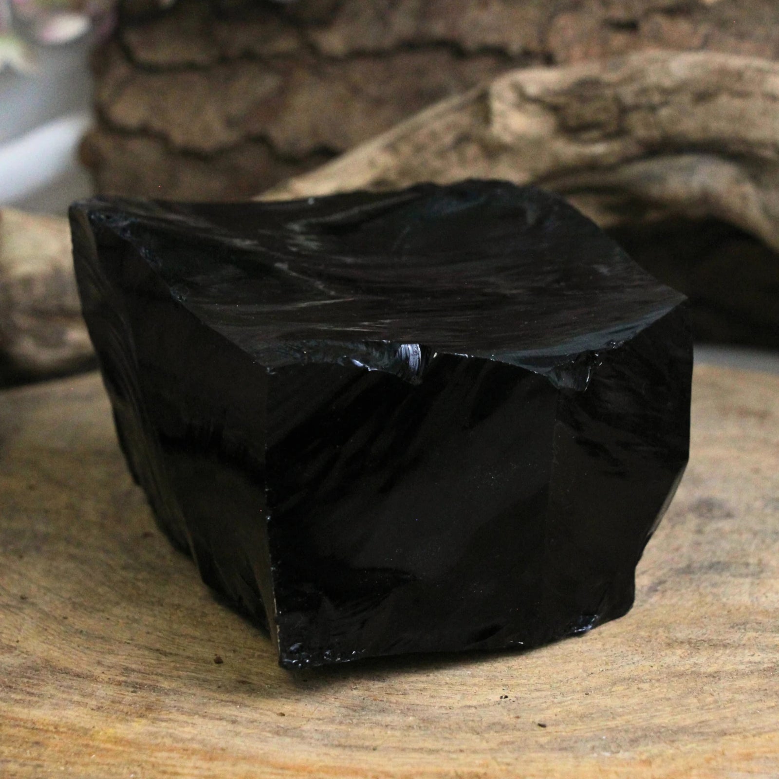 Obsidiaan zwart ruw stuk nr.02