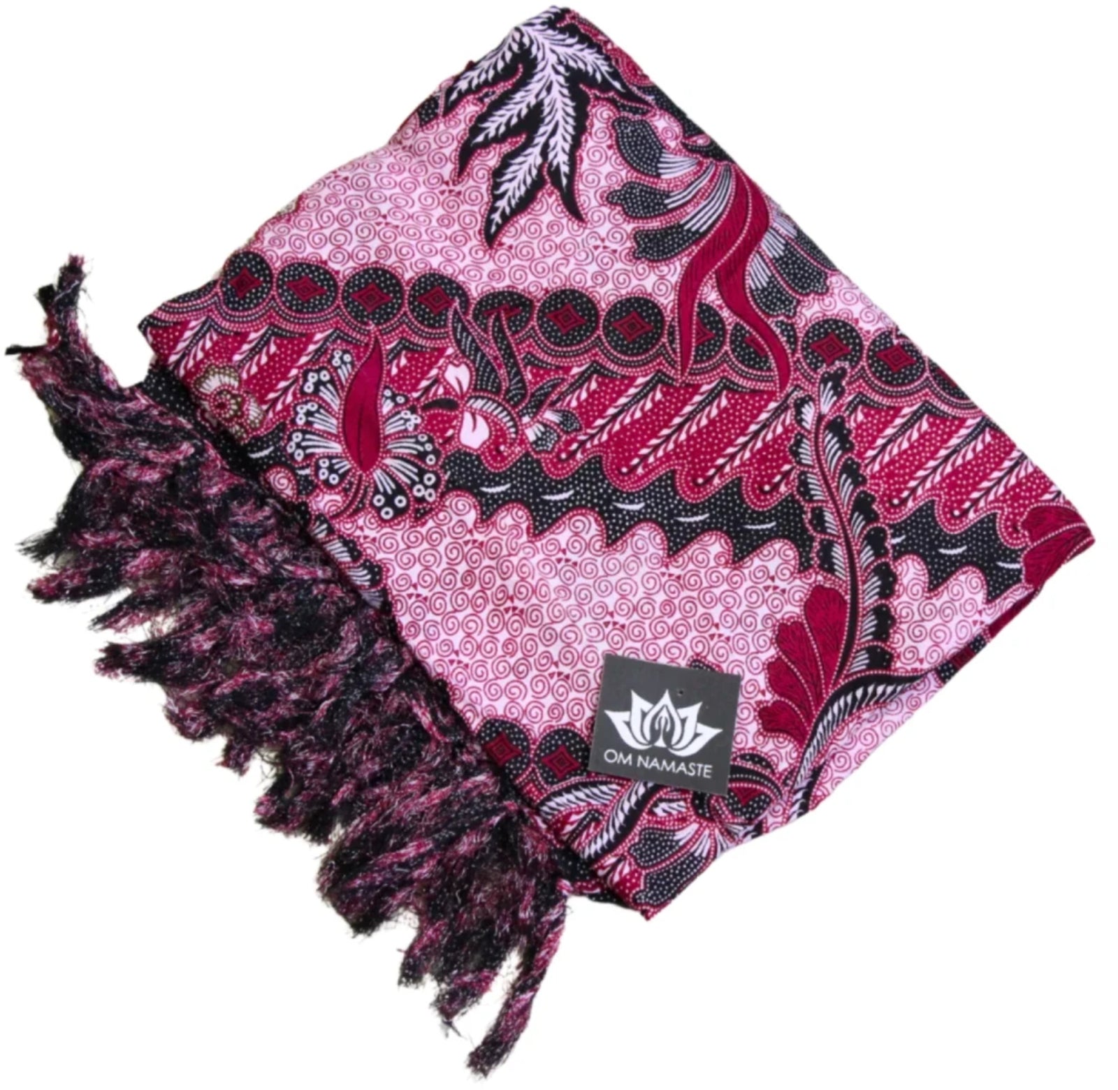 Om Namaste Sarong - 644 - batik - bloemen - roze