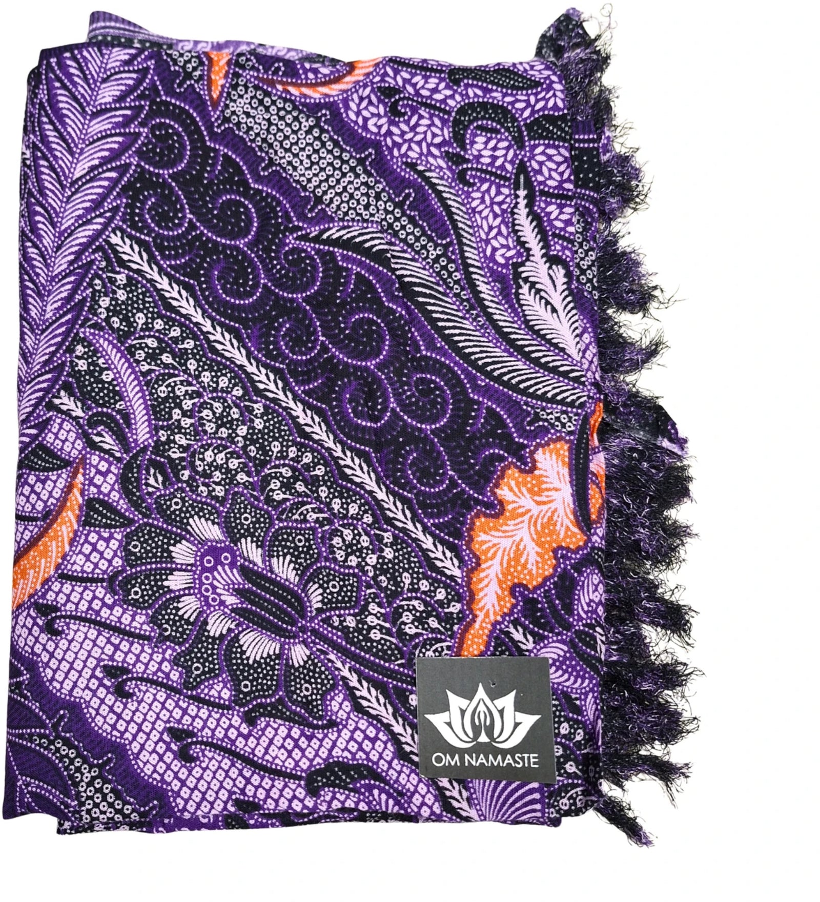 Om Namaste Sarong - 660 - Batik Paars en Oranje - Vuurvogel