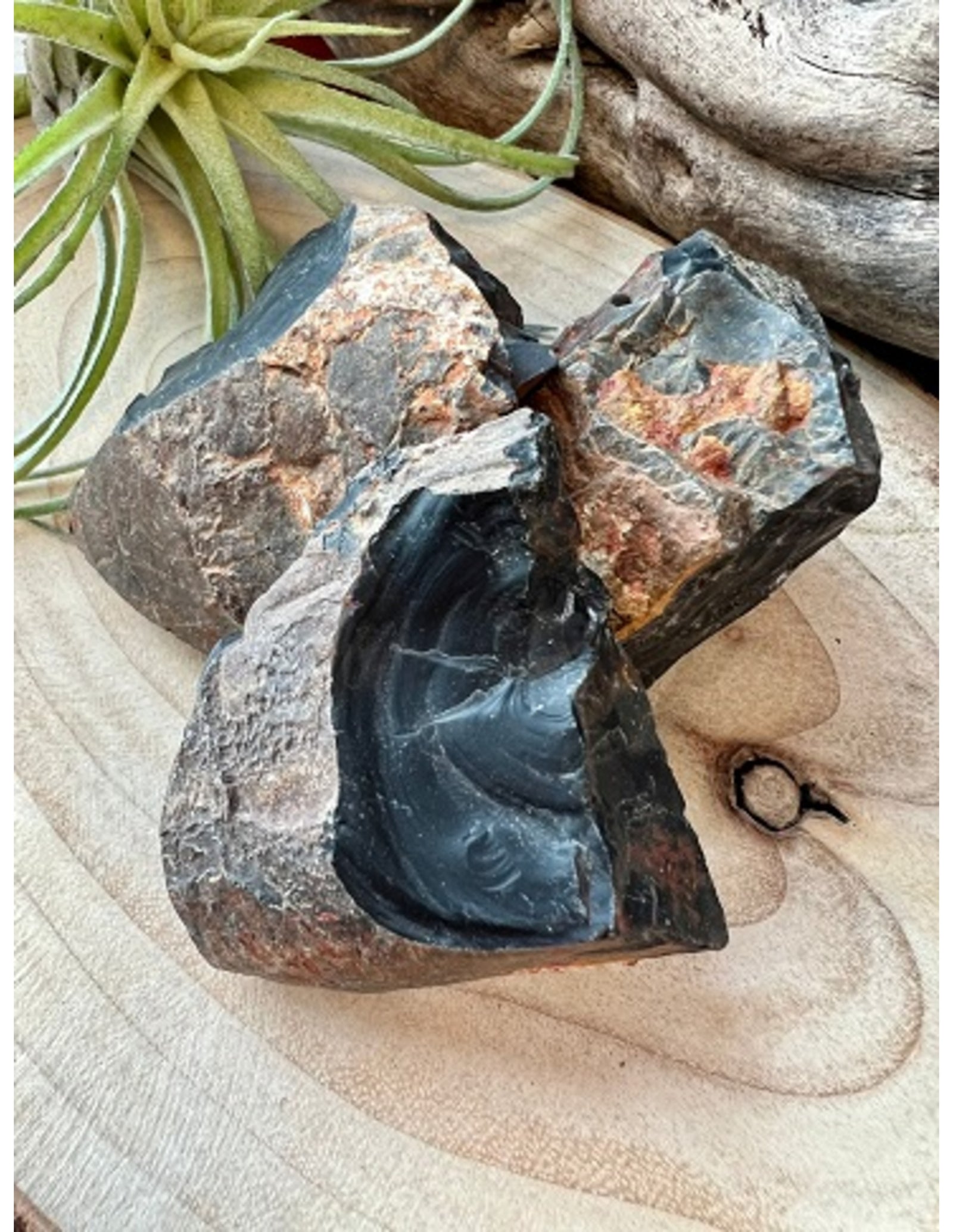 Onyx zwart 250 gr. ruwe brokjes