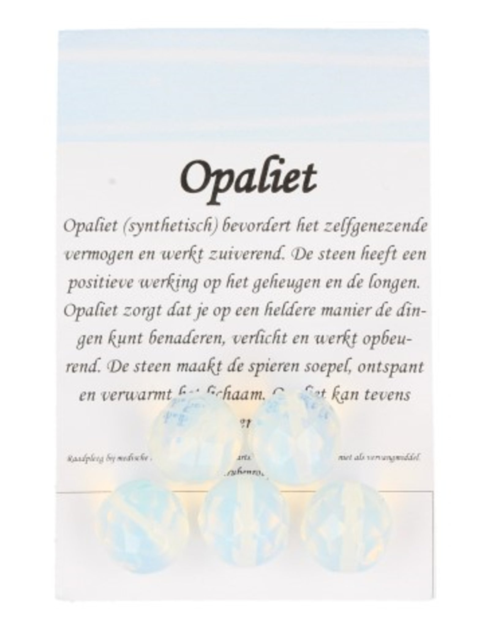 Opaliet kralen facet 15 mm (synth) - 5 st.
